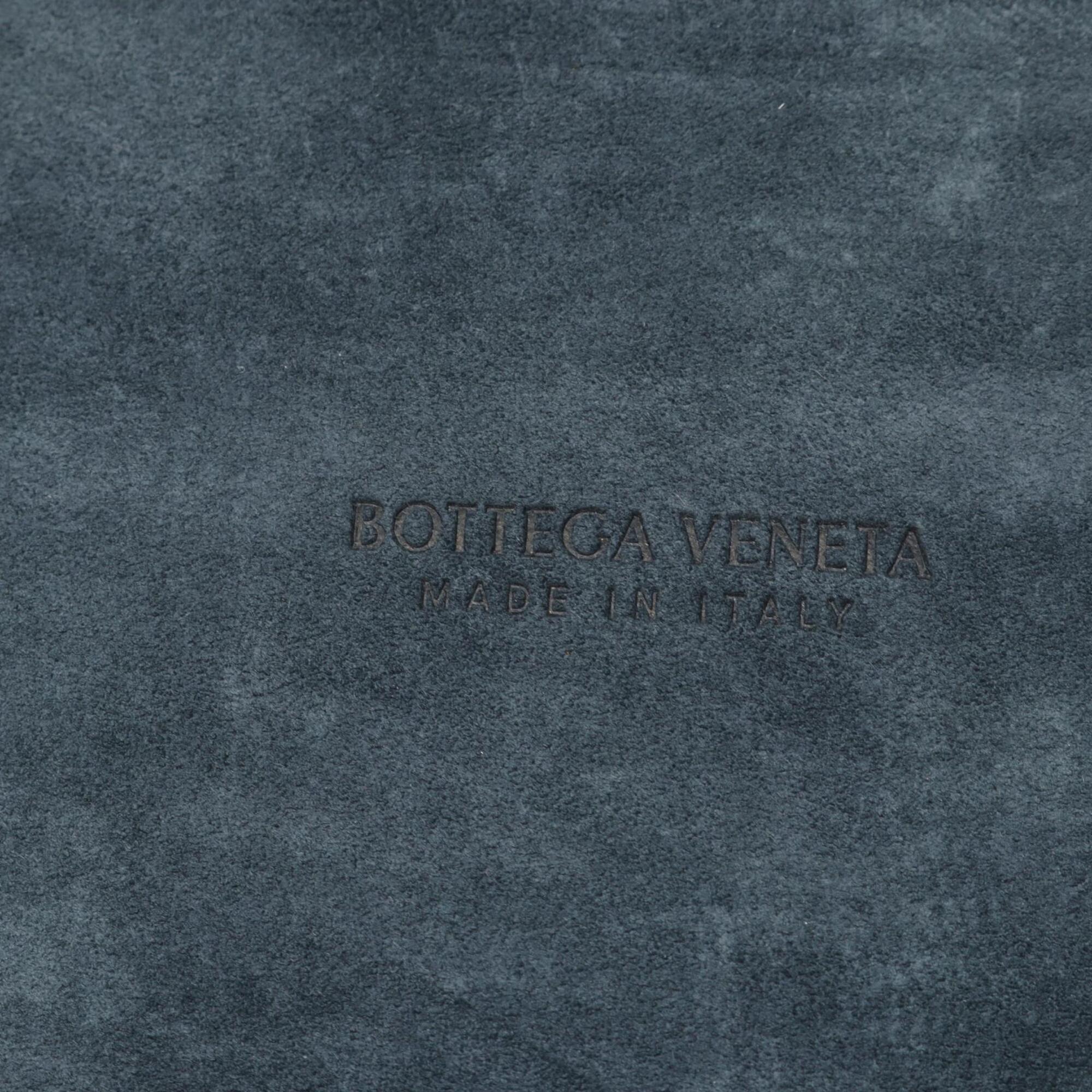 Bottega Veneta Navy Leather Handbag Tote Bag (Pre-Owned)