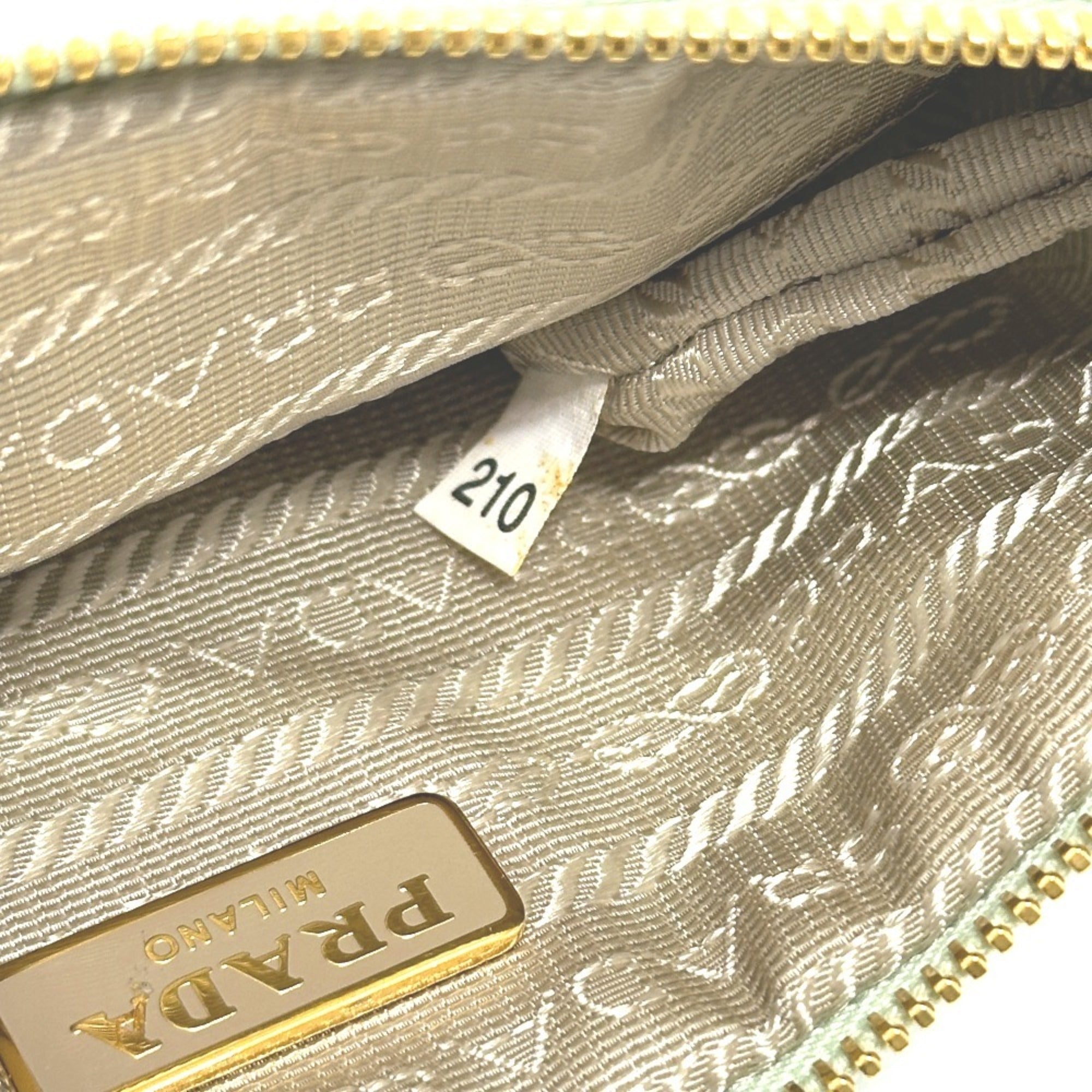 Prada Green Satin Clutch Bag (Pre-Owned)