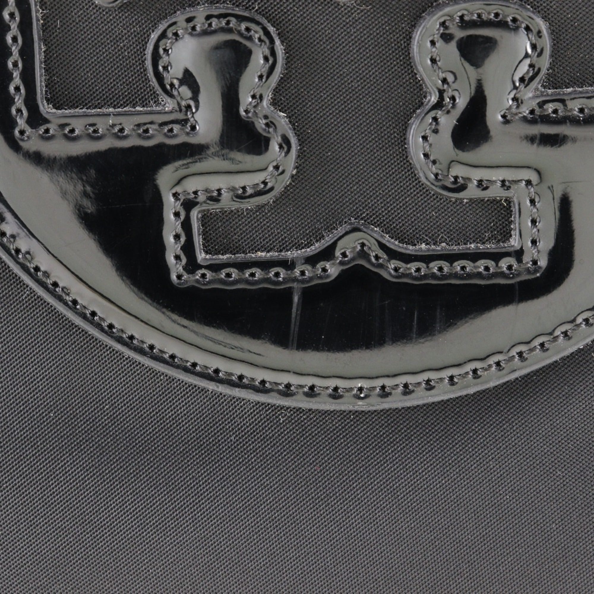 Tory Burch Black Nylon Patent Leather Handbag Tote Bag (Pre-Owned)