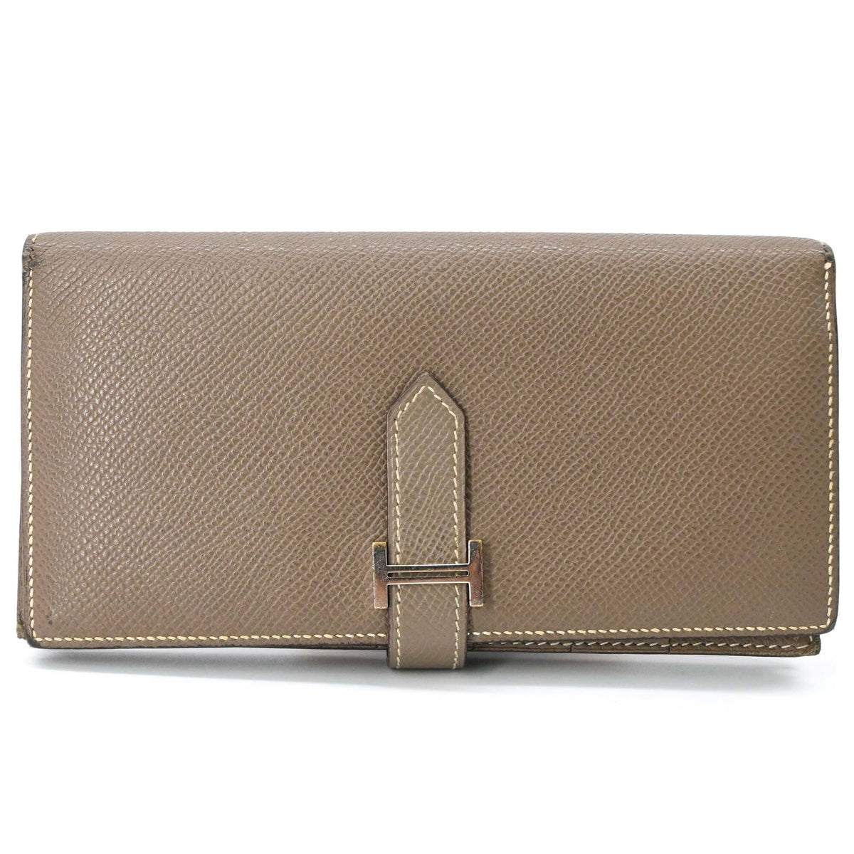 Hermes Grayish Epsom Leather Coin Purse/Coin Case (Pre-Owned)