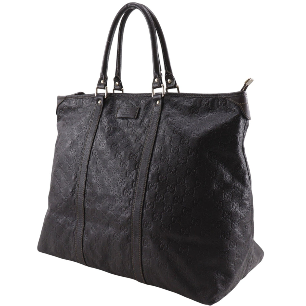 Gucci Brown Leather Boston Bag (Pre-Owned)