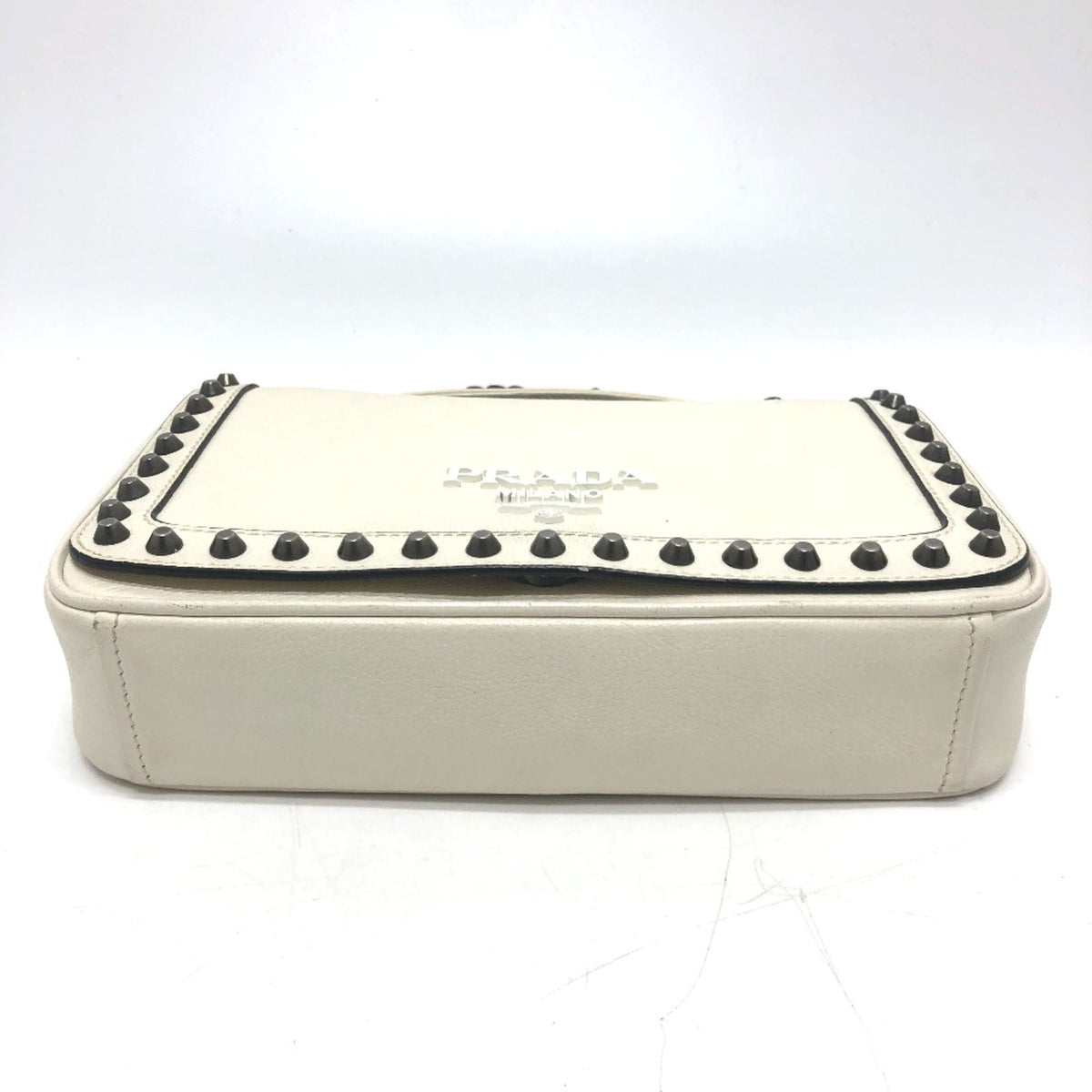 Prada White Leather Shoulder Bag (Pre-Owned)