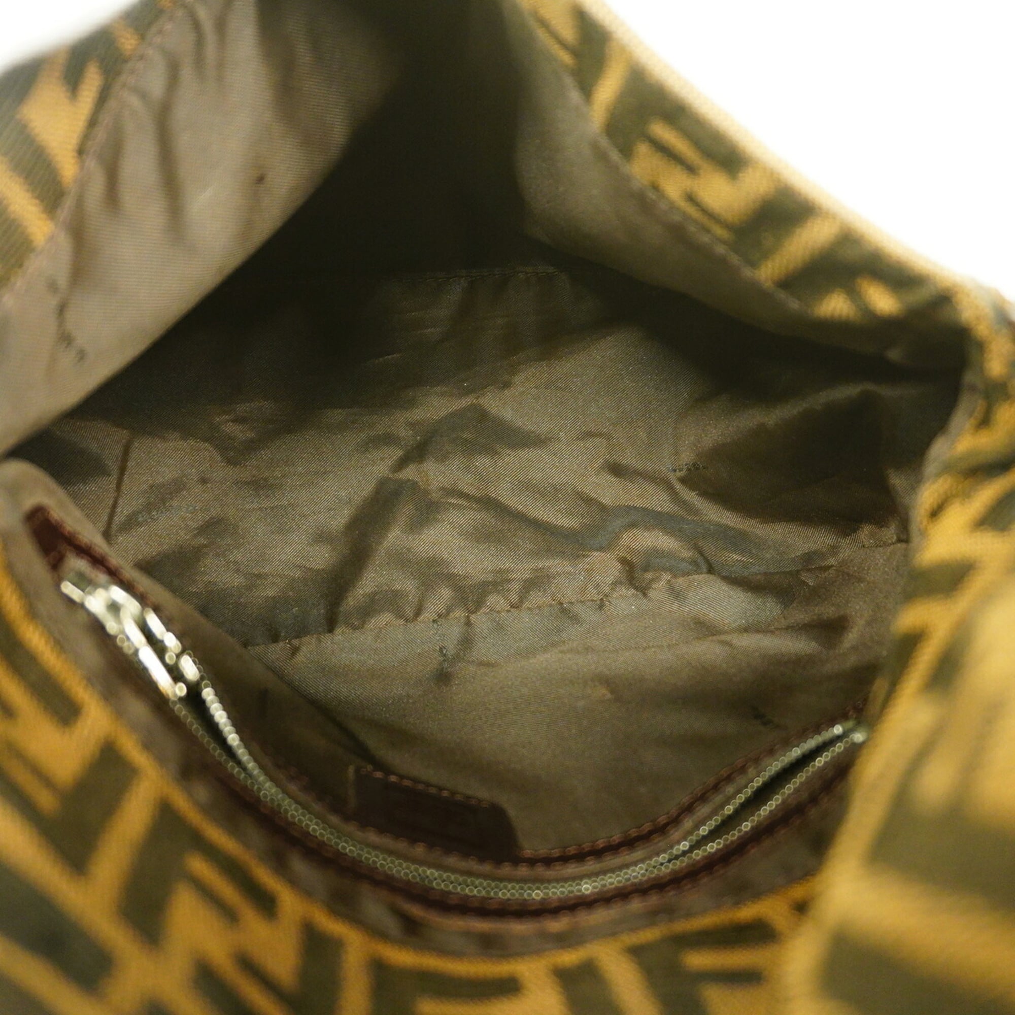 Fendi Brown Nylon Canvas Handbag (Pre-Owned)