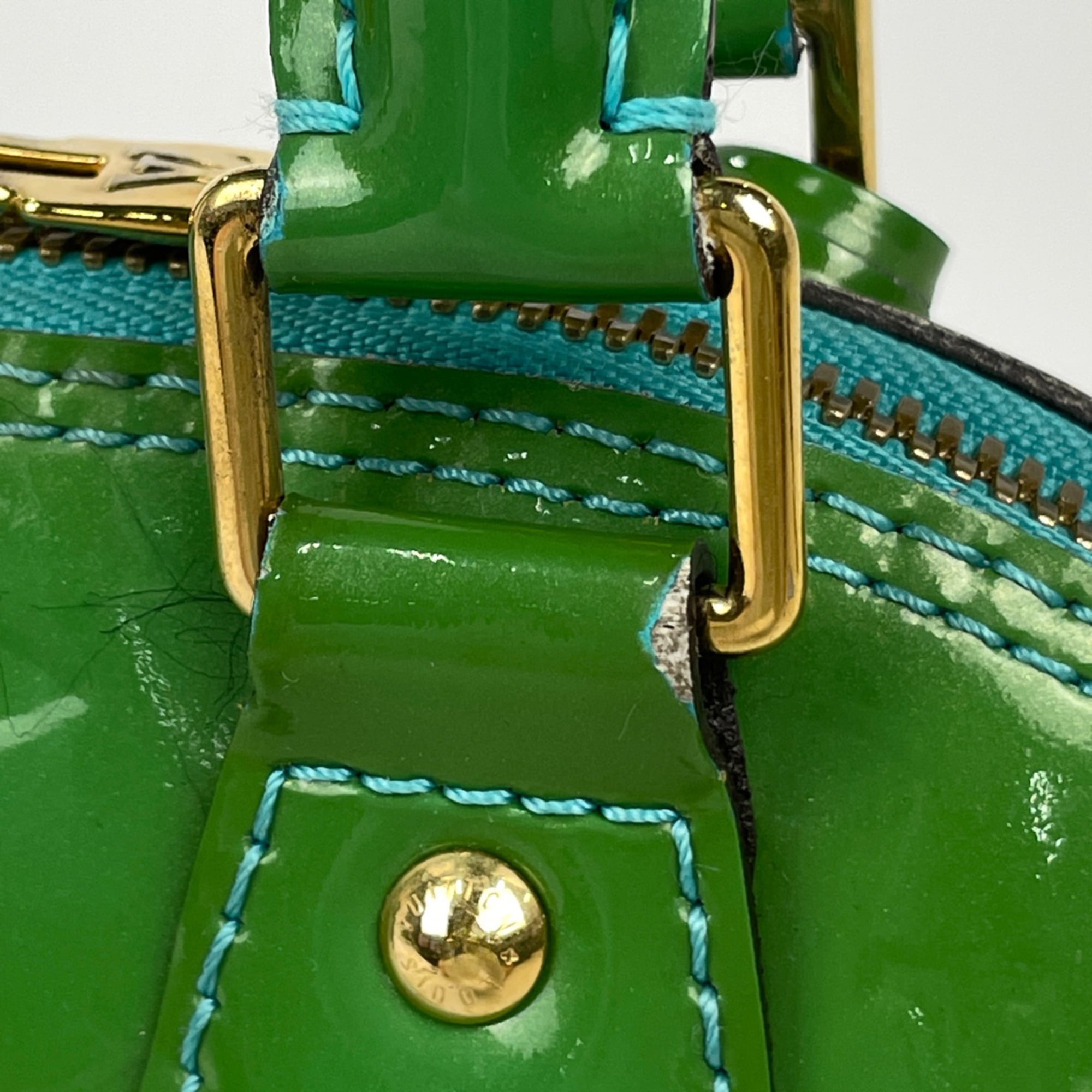 Louis Vuitton Blue Lagon Monogram Vernis Handbag (Pre-Owned)