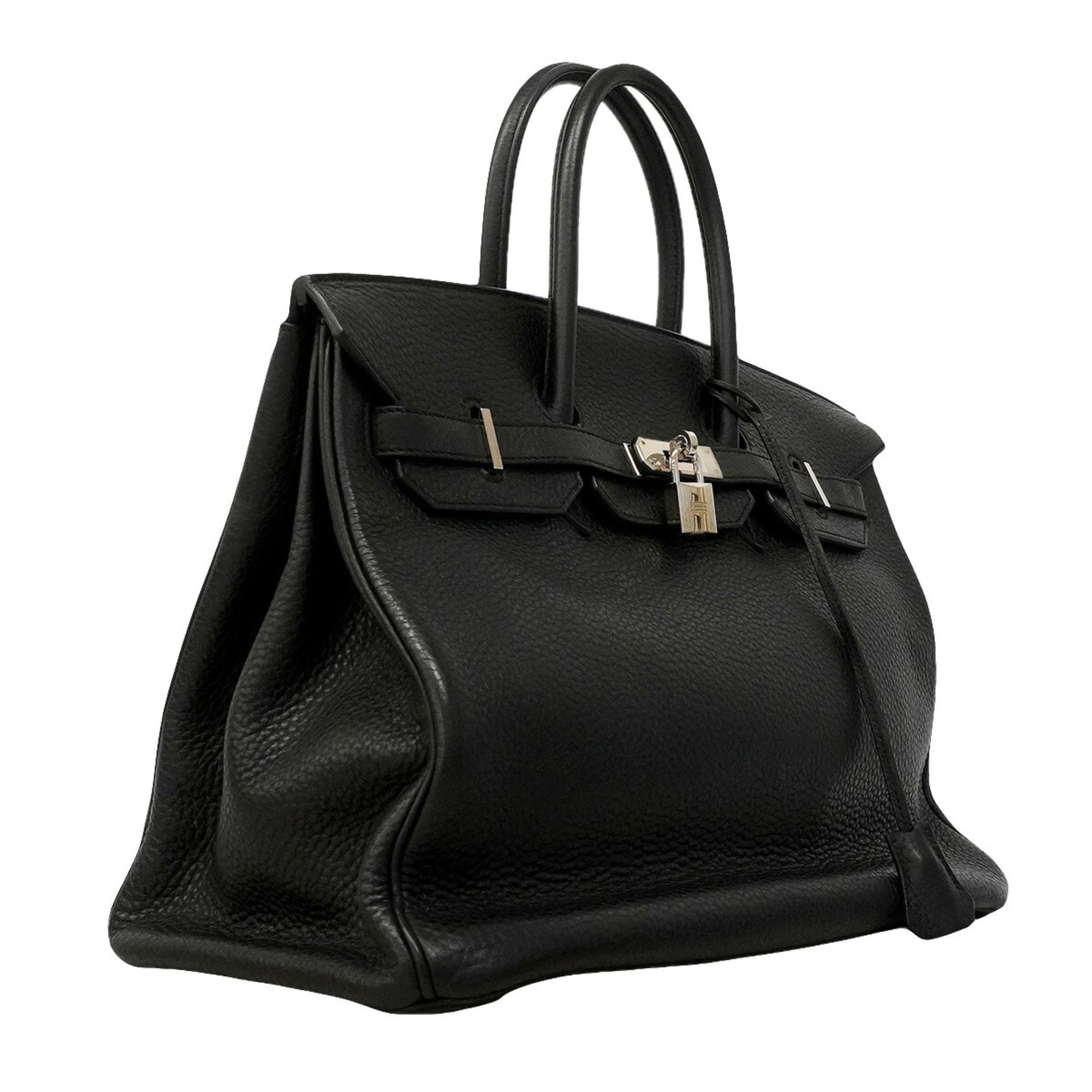 Hermes Black Togo Leather Handbag (Pre-Owned)