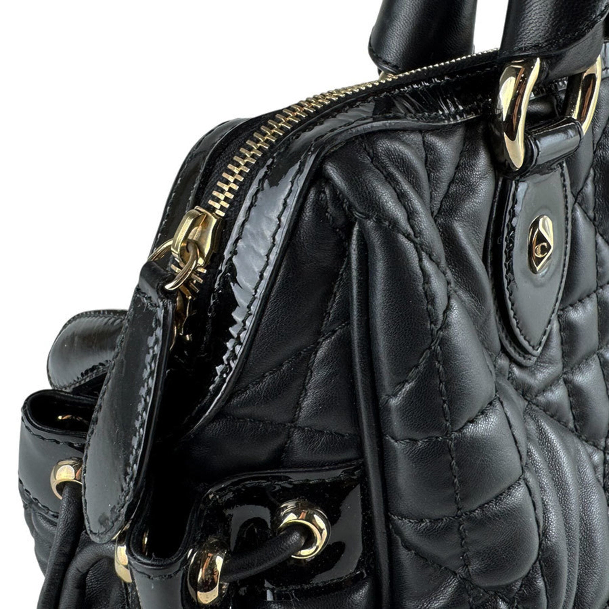 Christian Dior Black Patent Leather Leather Handbag (Pre-Owned)