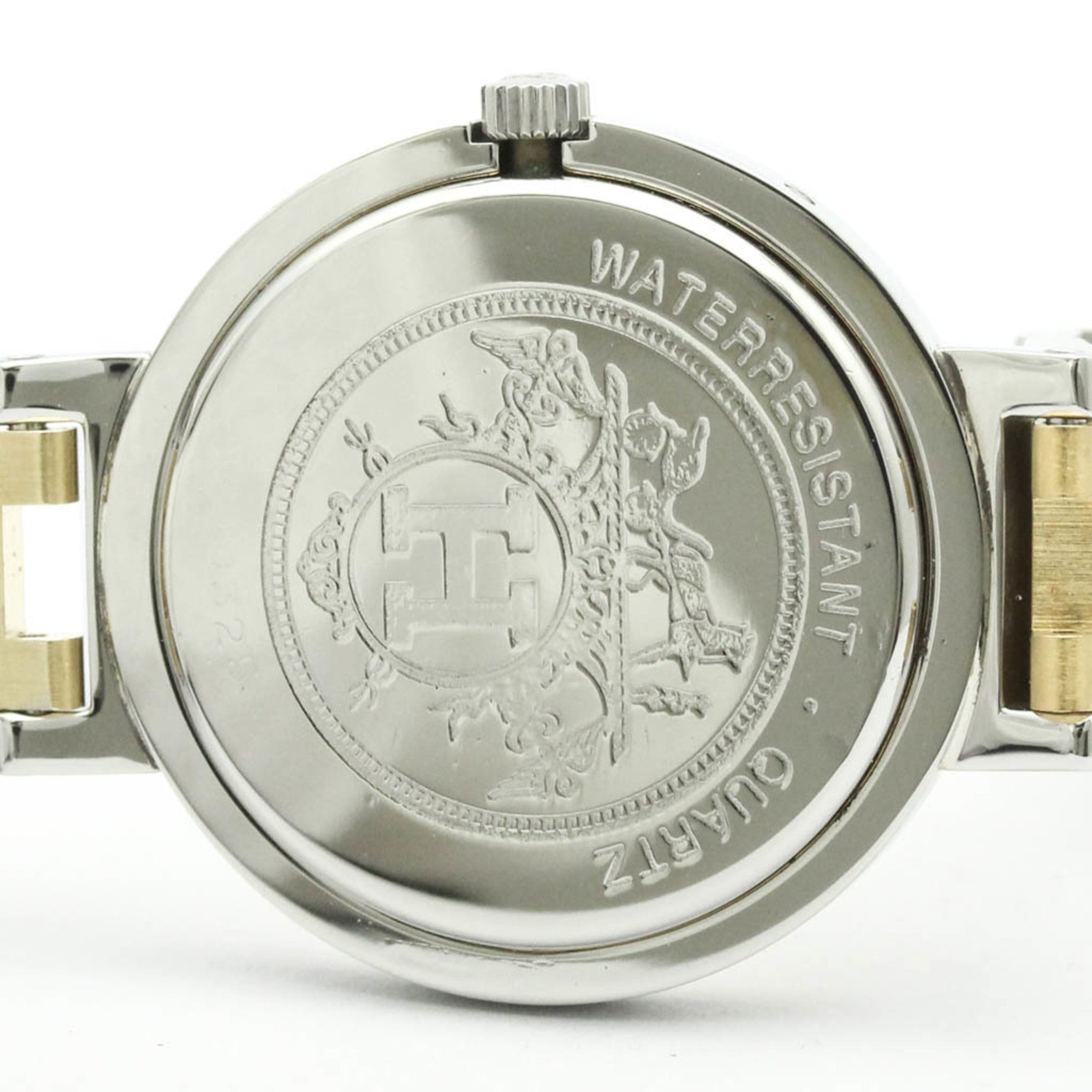 Hermes Clipper Quartz Watch Stainless Steel With Plated Metal Watch (Pre-Owned)
