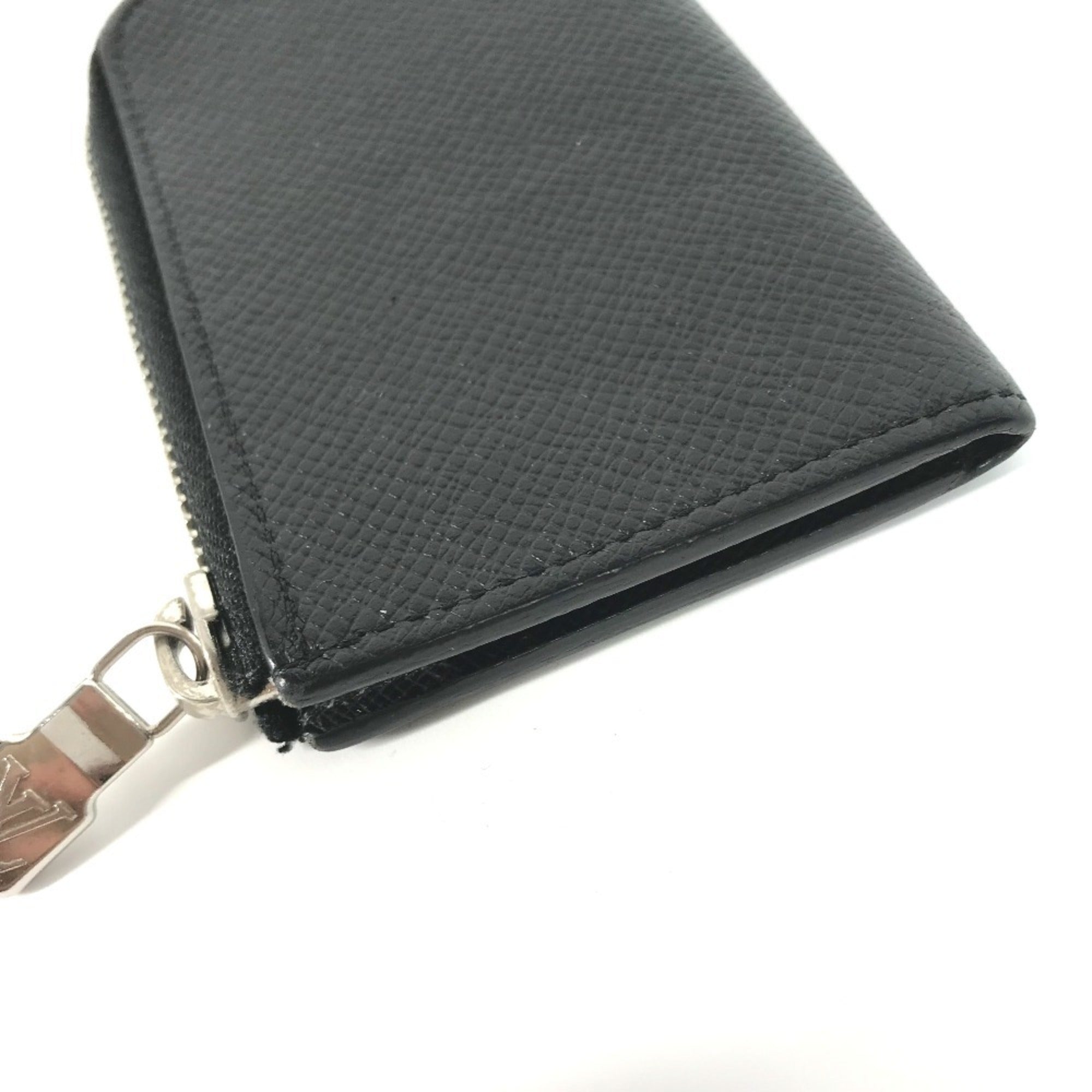 Louis Vuitton Taiga Ardoise Black Taiga Leather Coin Purse/Coin Case (Pre-Owned)