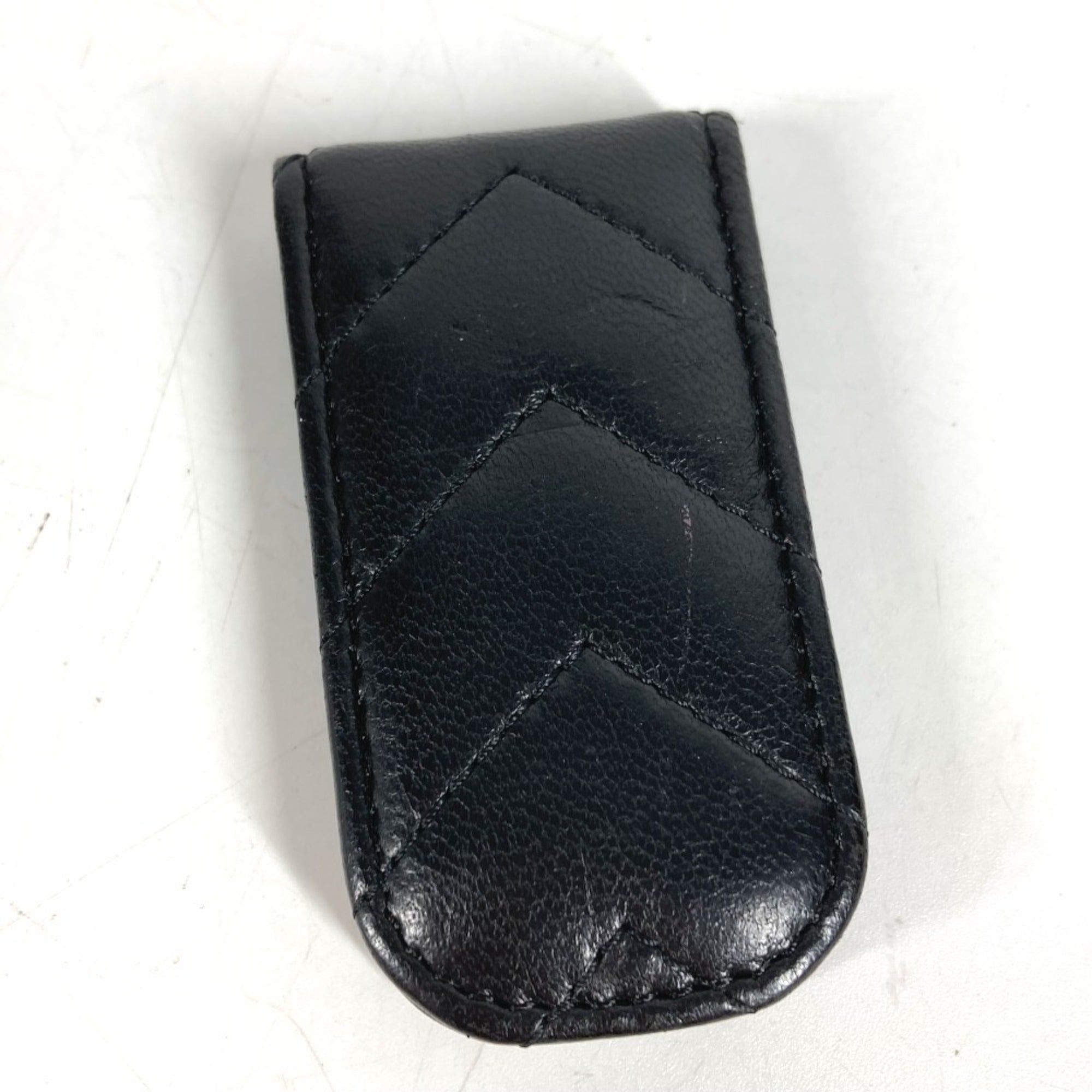 Chanel Black Leather Money Clip (Pre-Owned)