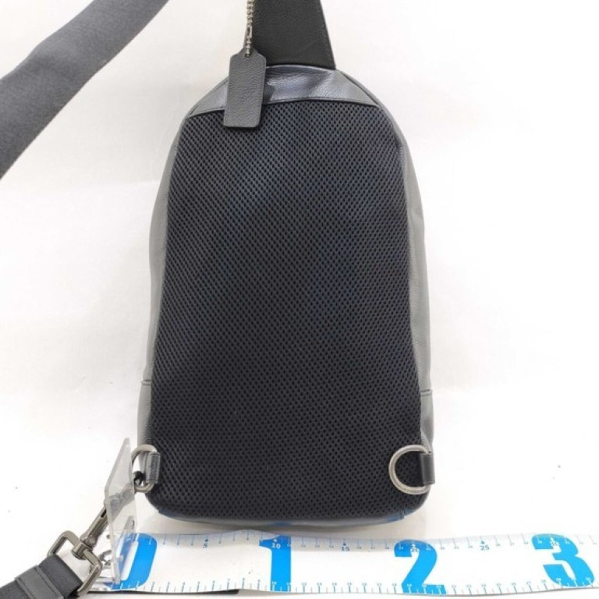 Coach Black Blue Leather Shoulder Bag Sling Bag (Pre-Owned)