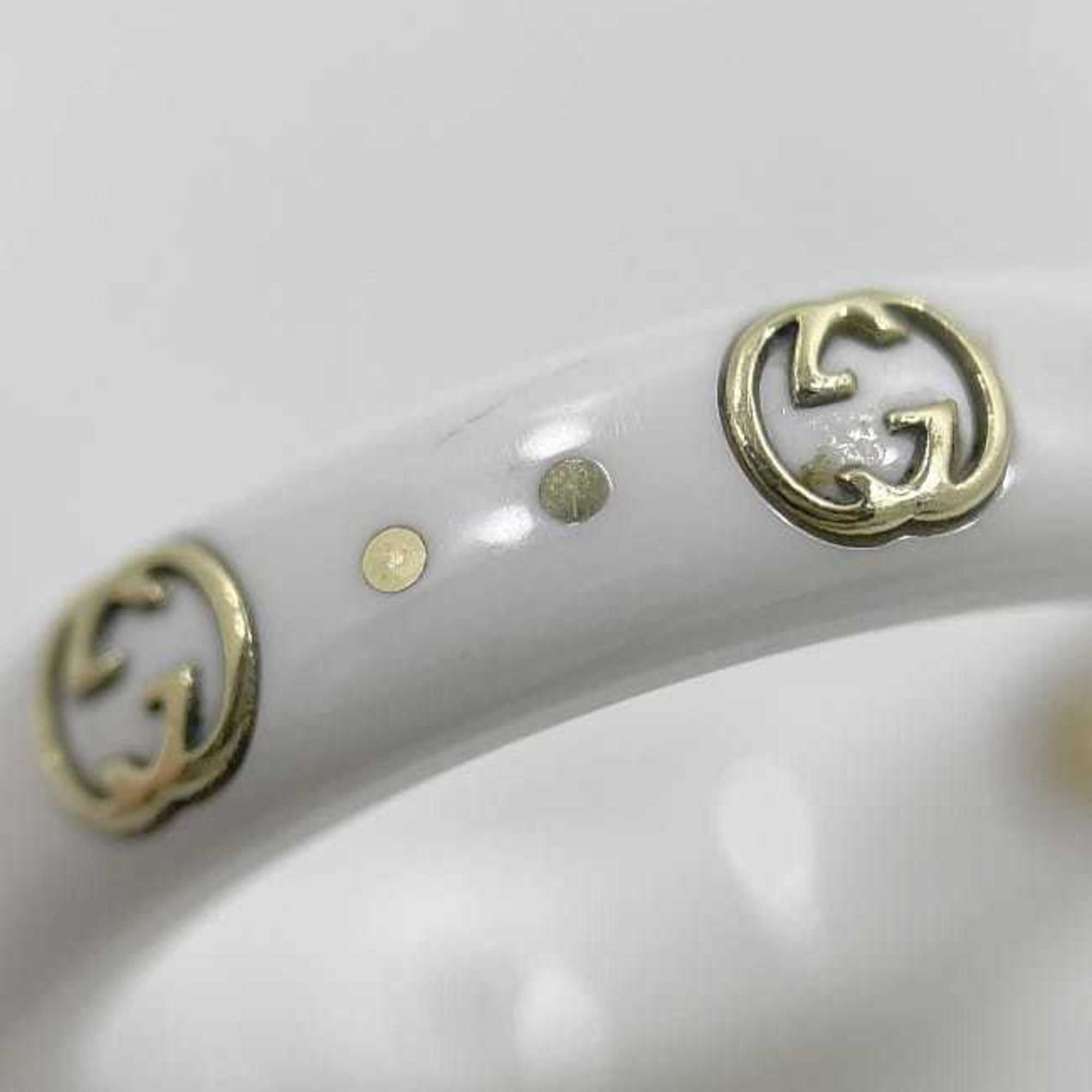 Gucci White Yellow Gold Ceramic Yellow Gold (18K) Band Ring (Pre-Owned)