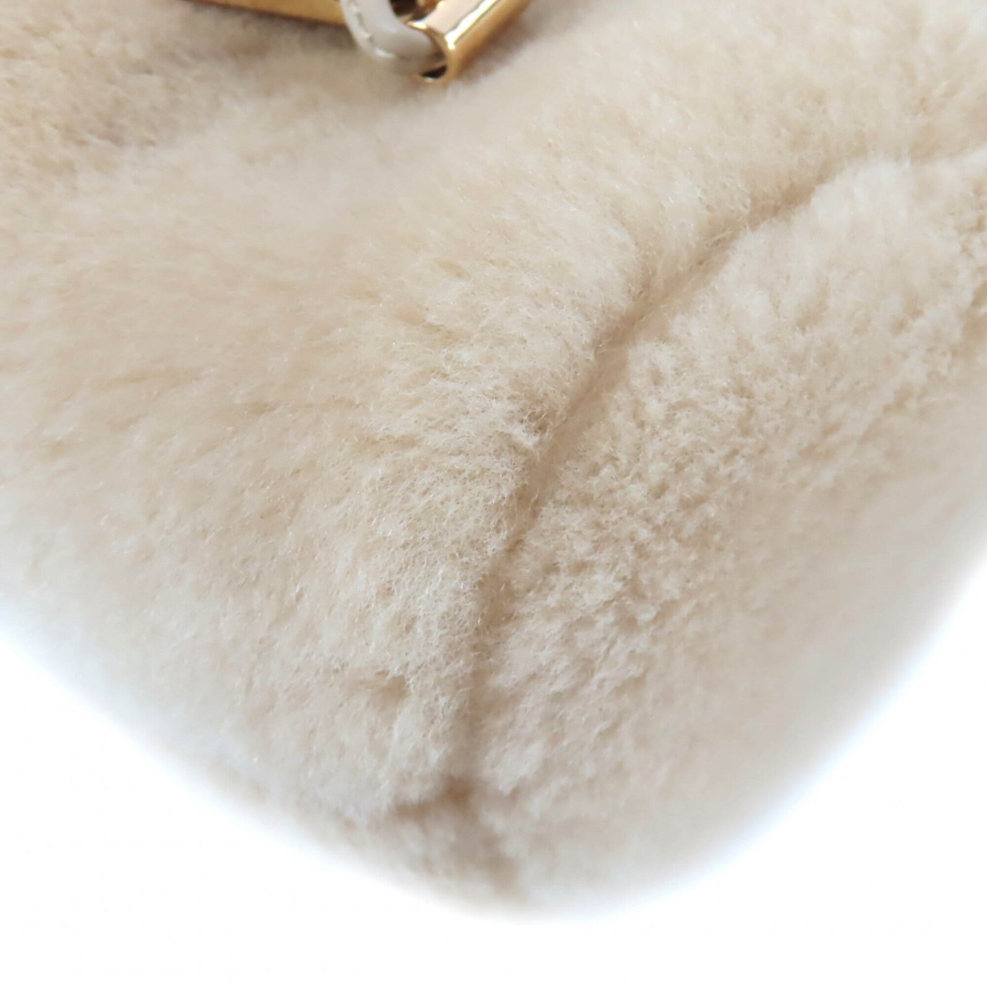 Prada Beige Leather Pouch Shoulder Bag (Pre-Owned)