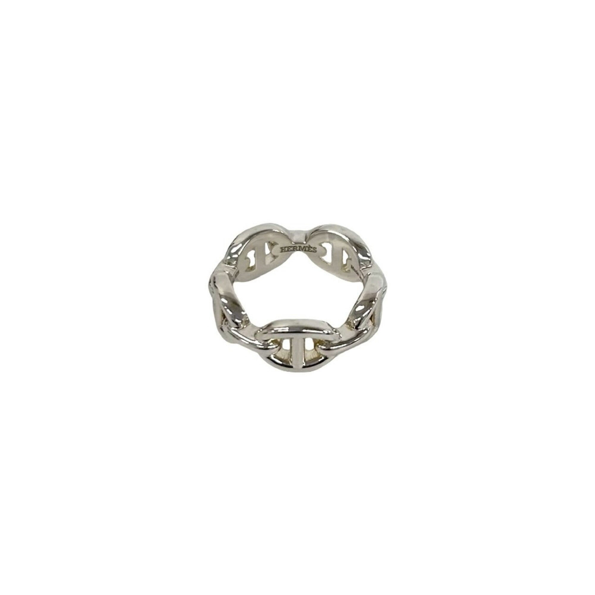 Hermes Silver Silver 925 Band Ring (Pre-Owned)