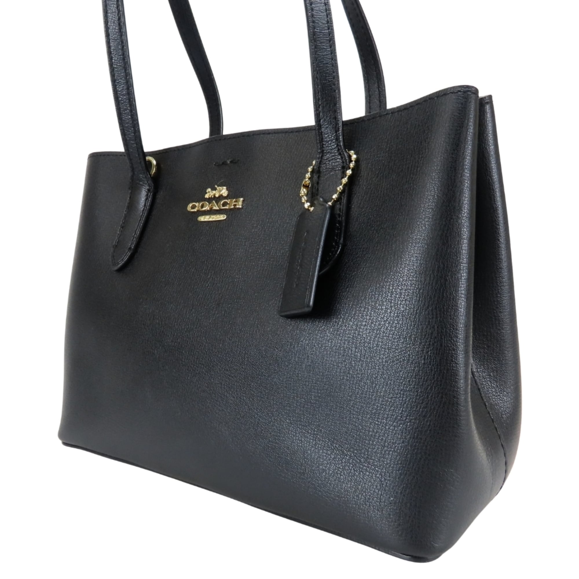 Coach Black Leather Tote Bag (Pre-Owned)