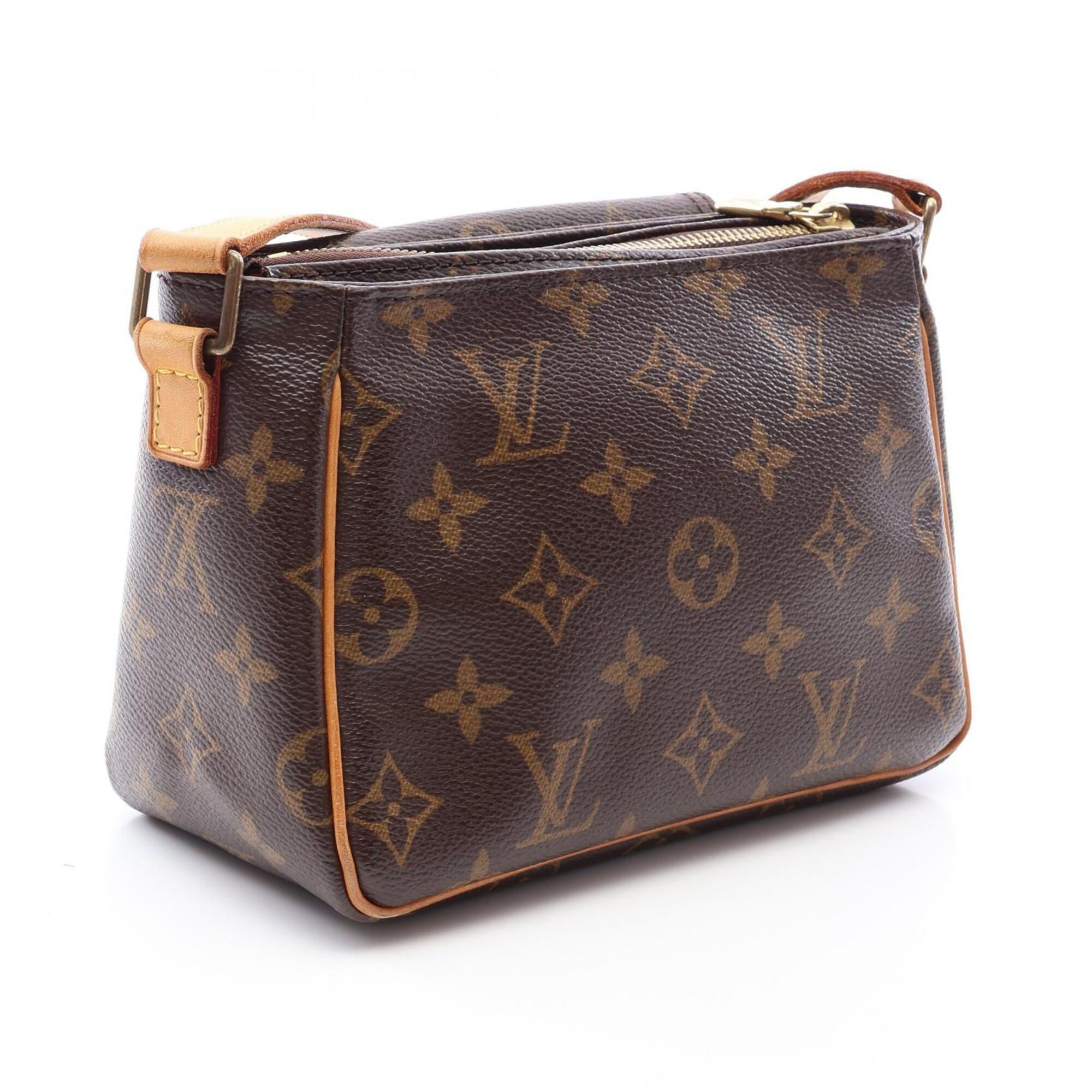 Louis Vuitton Brown Monogram Coated Canvas Leather Handbag Shoulder Bag (Pre-Owned)