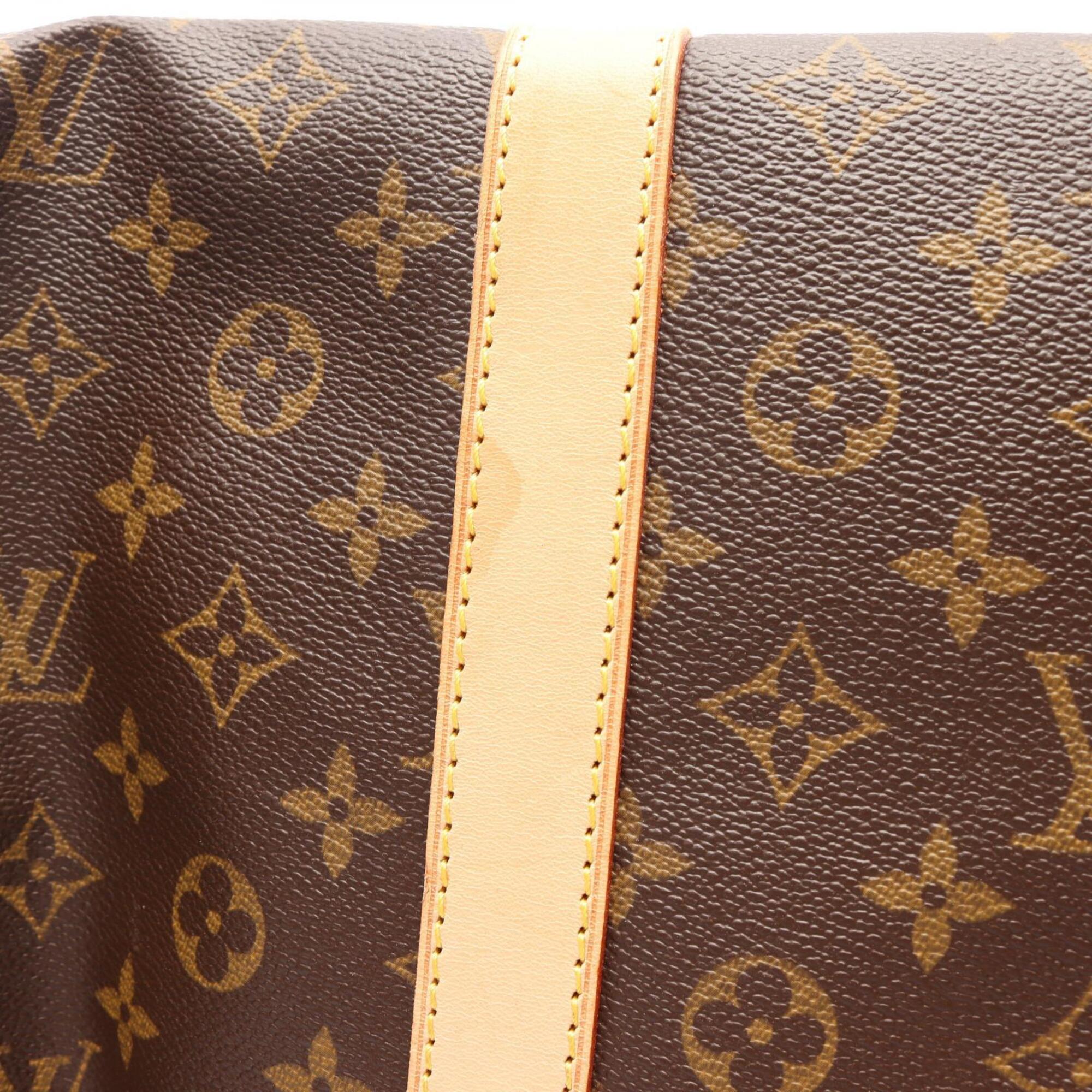 Louis Vuitton Brown Monogram Leather Boston Bag Handbag (Pre-Owned)