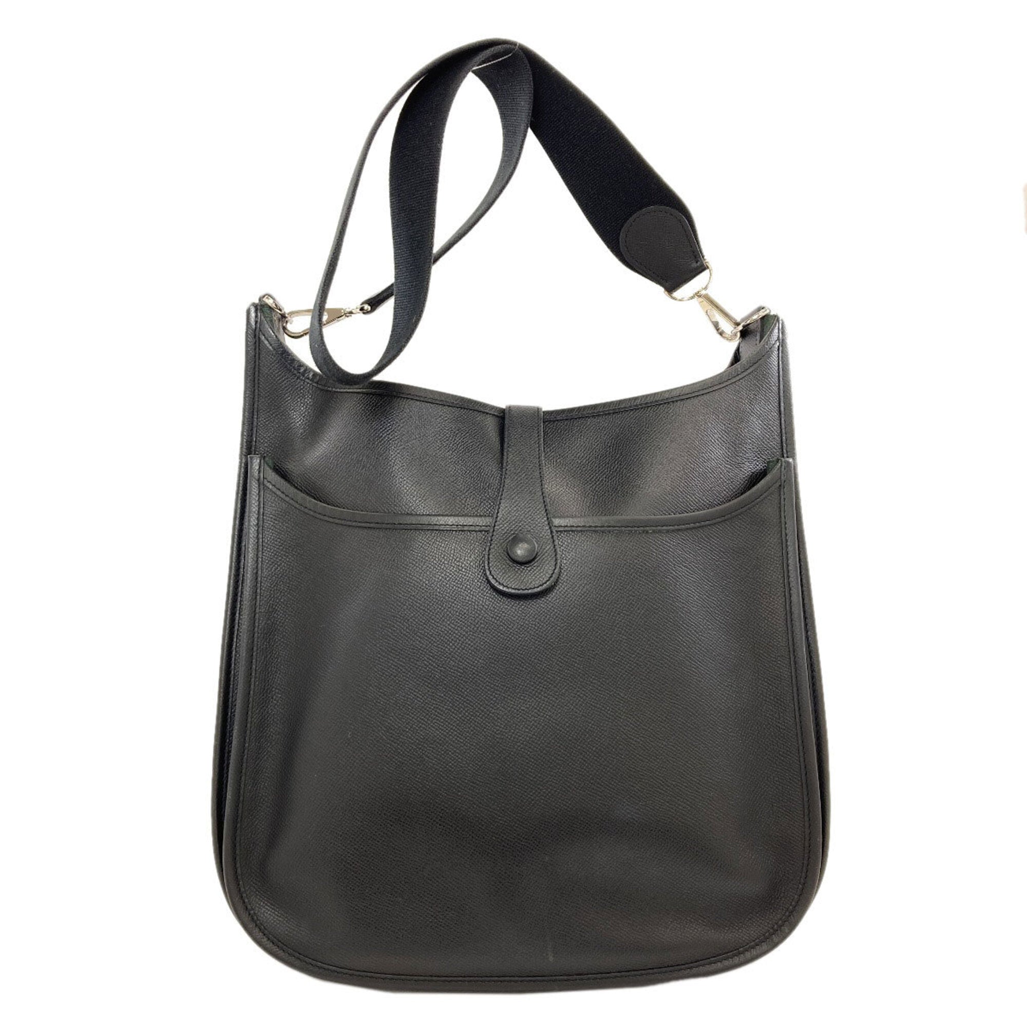 Hermes Evelyne Black Epsom Leather Shoulder Bag (Pre-Owned)