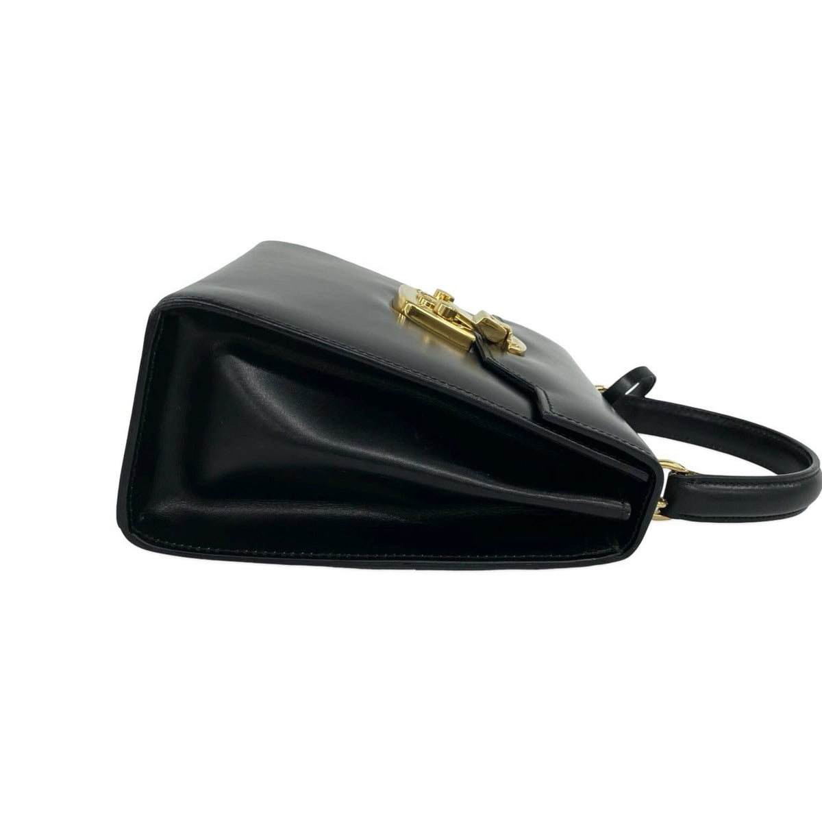 Gucci Black Leather Handbag Shoulder Bag (Pre-Owned)