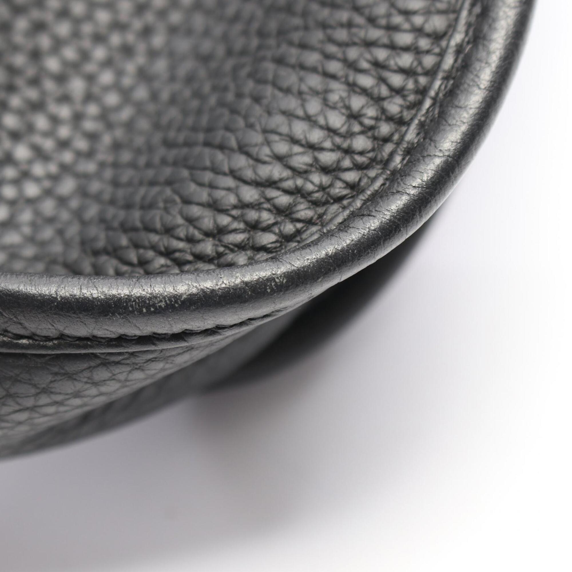 Hermes Black Taurillon Clemence Leather Shoulder Bag (Pre-Owned)