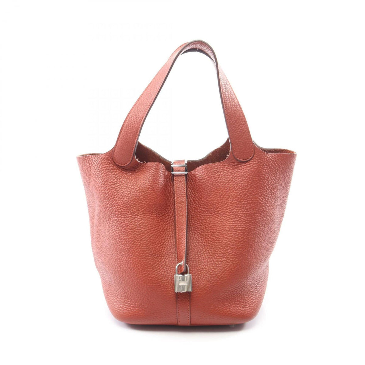 Hermes Brown Taurillon Clemence Leather Handbag (Pre-Owned)