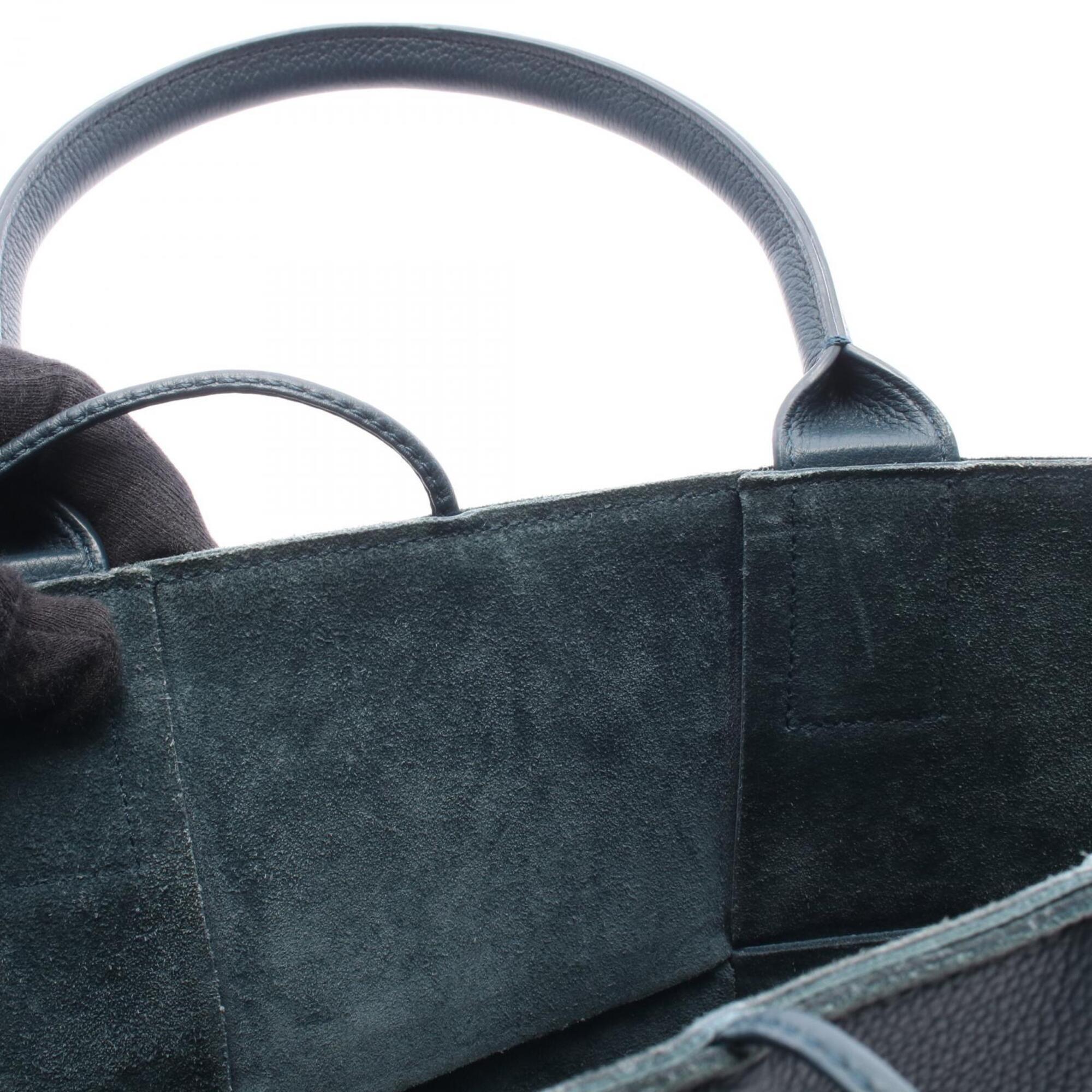 Bottega Veneta Green Leather Handbag Tote Bag (Pre-Owned)