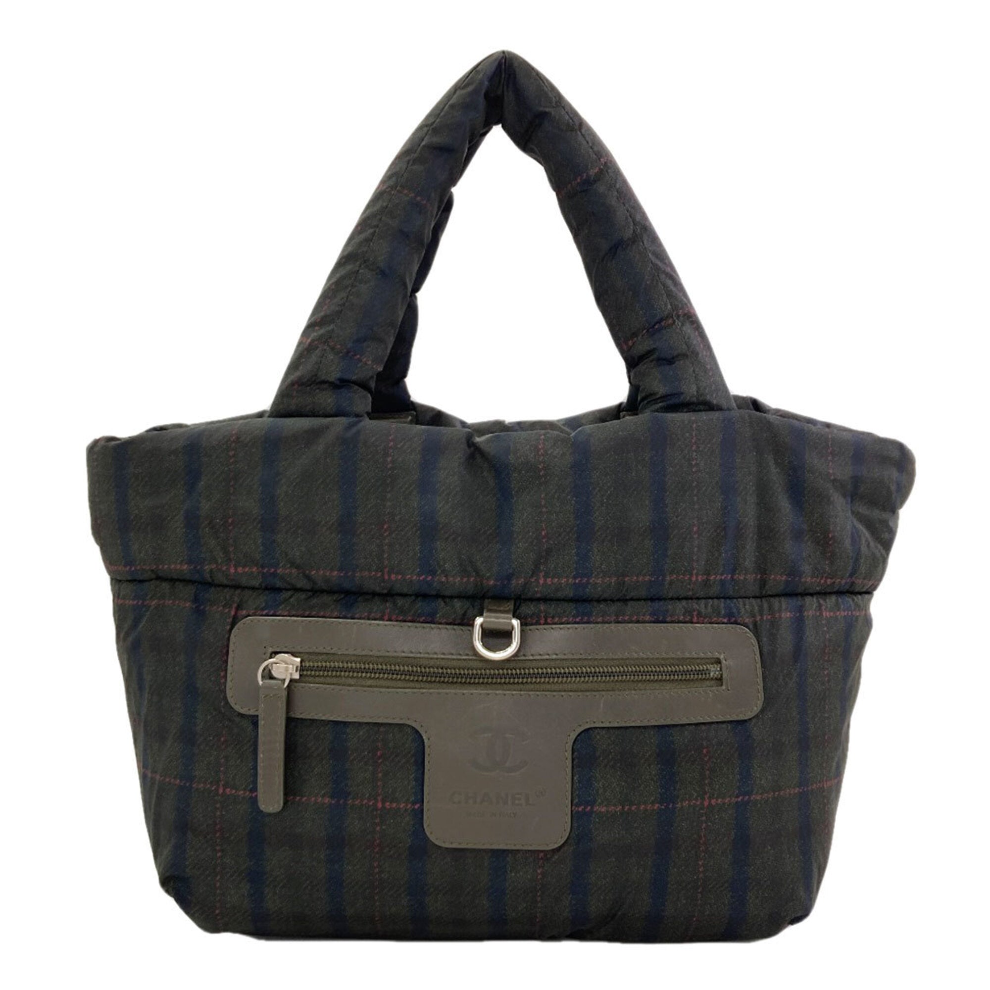 Chanel Khaki Nylon Handbag (Pre-Owned)