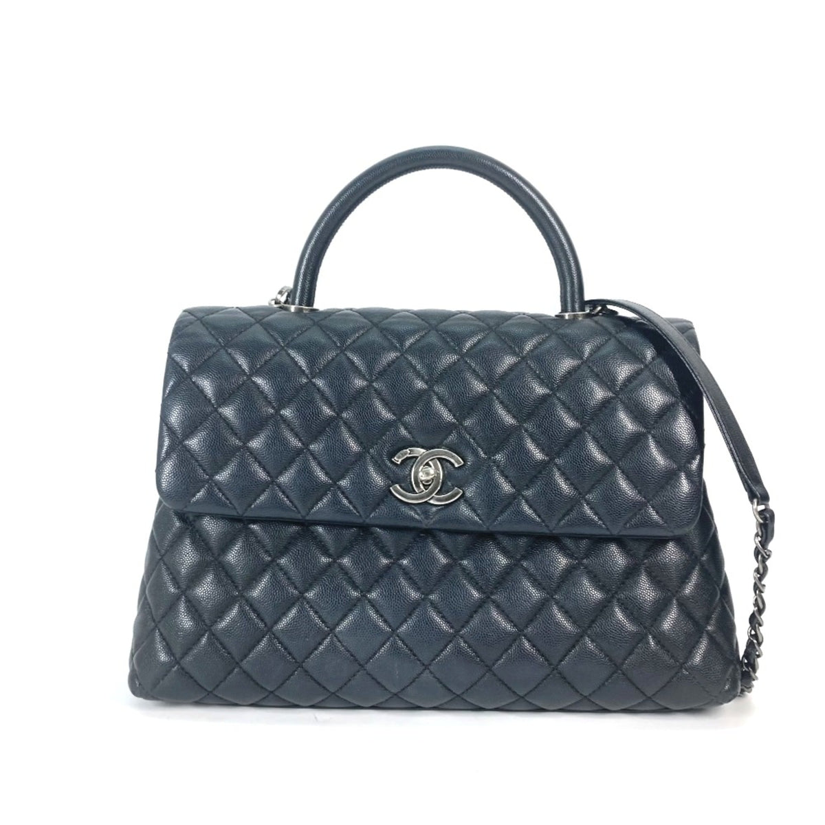 Chanel Black Leather Handbag (Pre-Owned)
