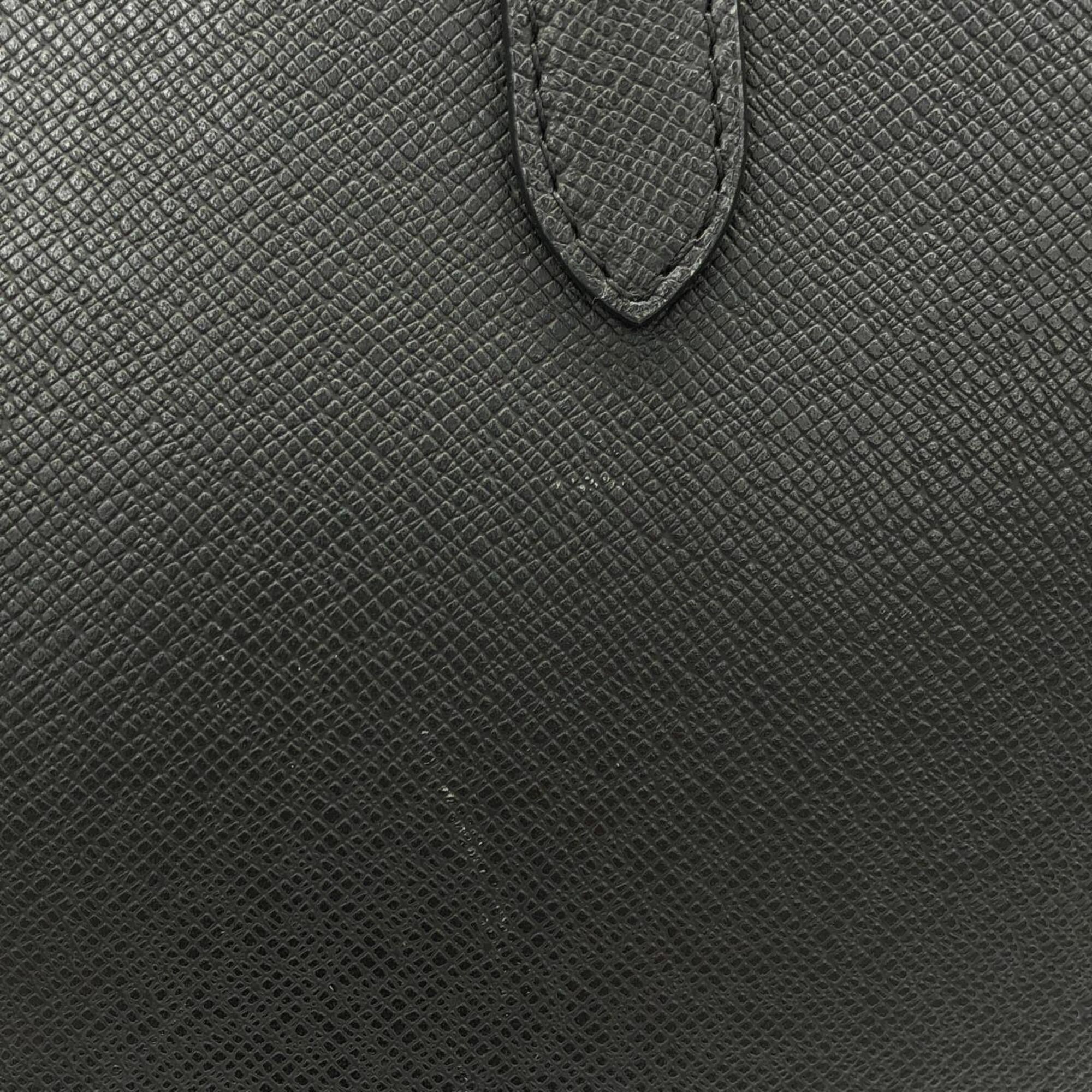 Louis Vuitton Black Leather Briefcase Handbag (Pre-Owned)