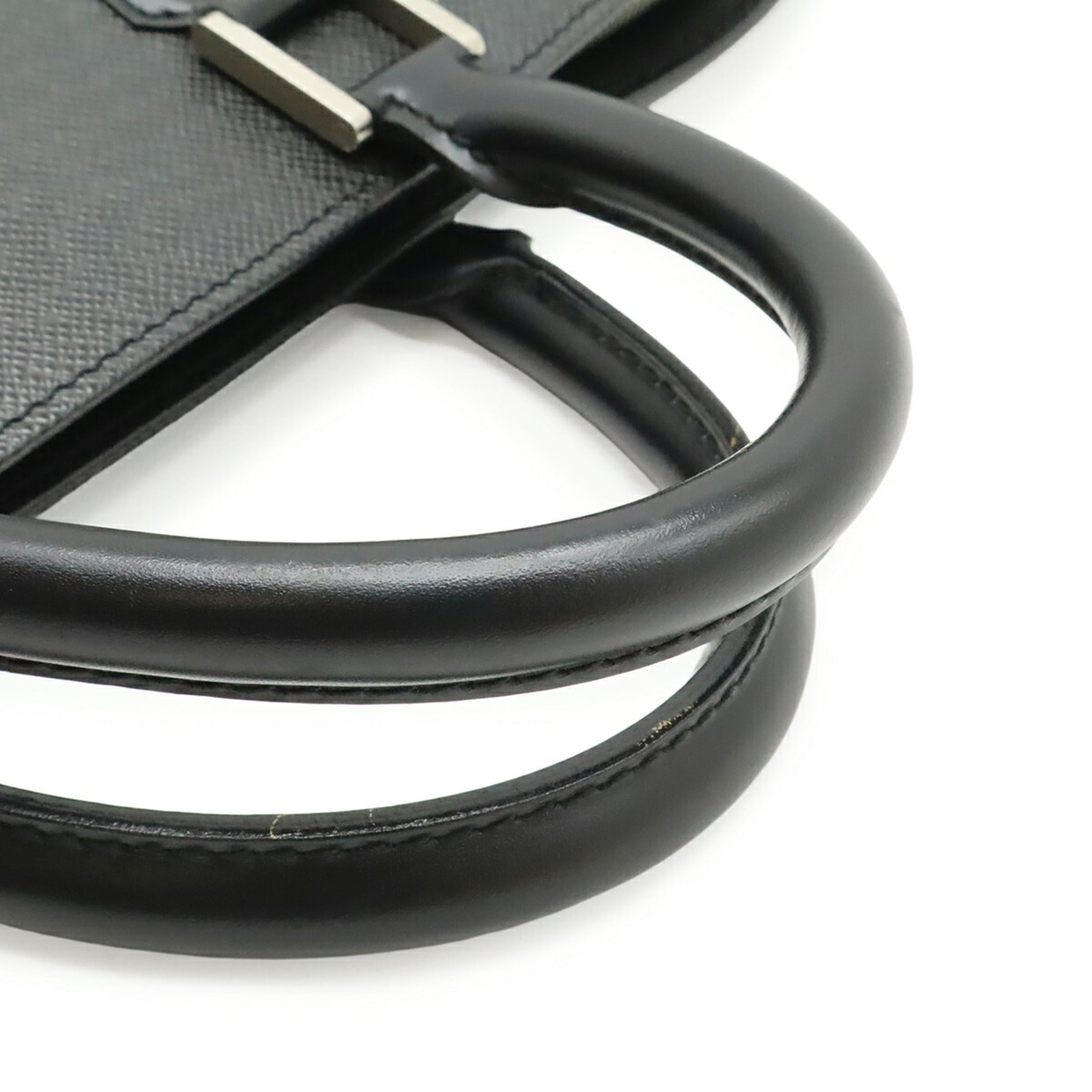 Louis Vuitton Ardoise Black Leather Handbag Shoulder Bag (Pre-Owned)