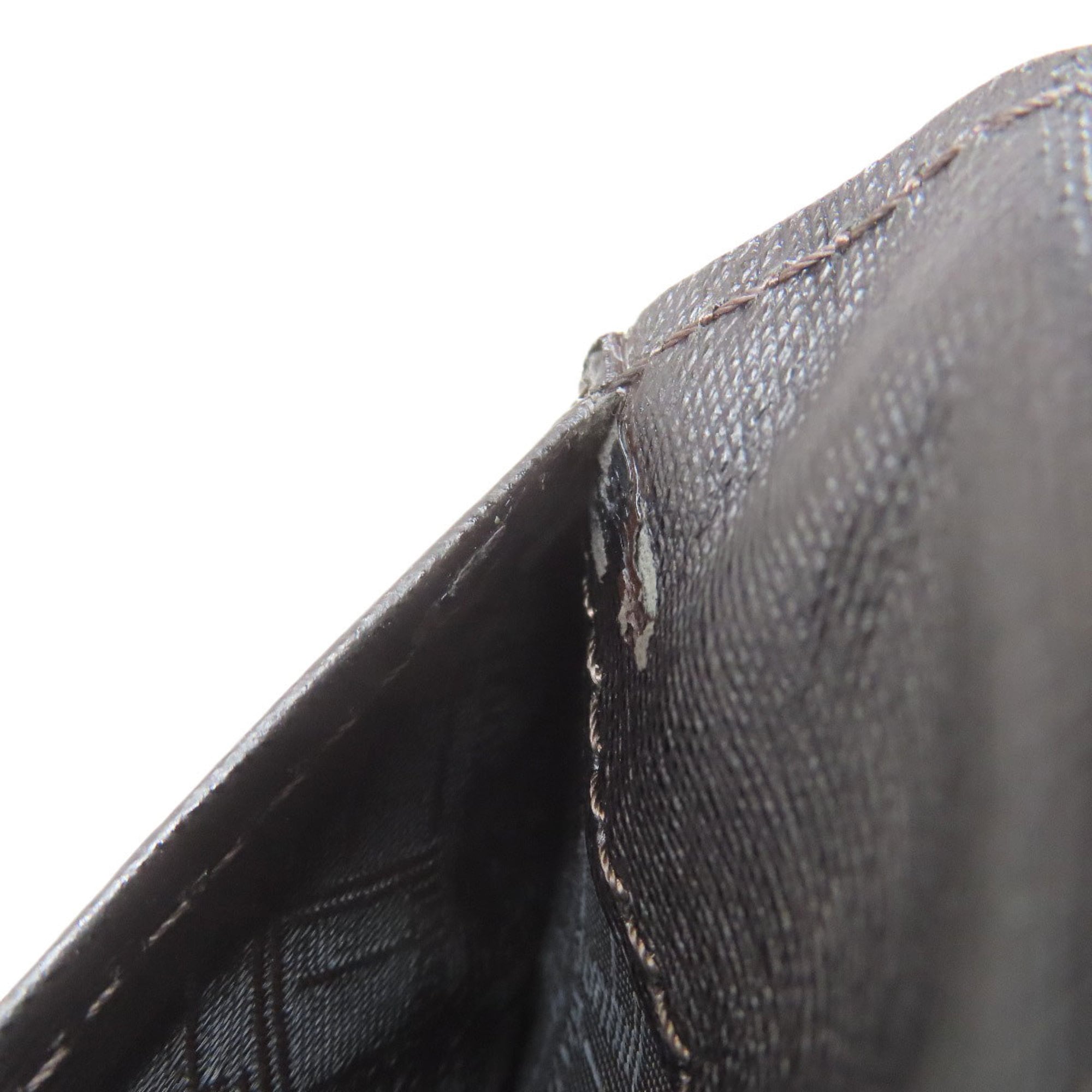 Dunhill Dark Brown Leather Long Wallet (Bi-Fold) (Pre-Owned)