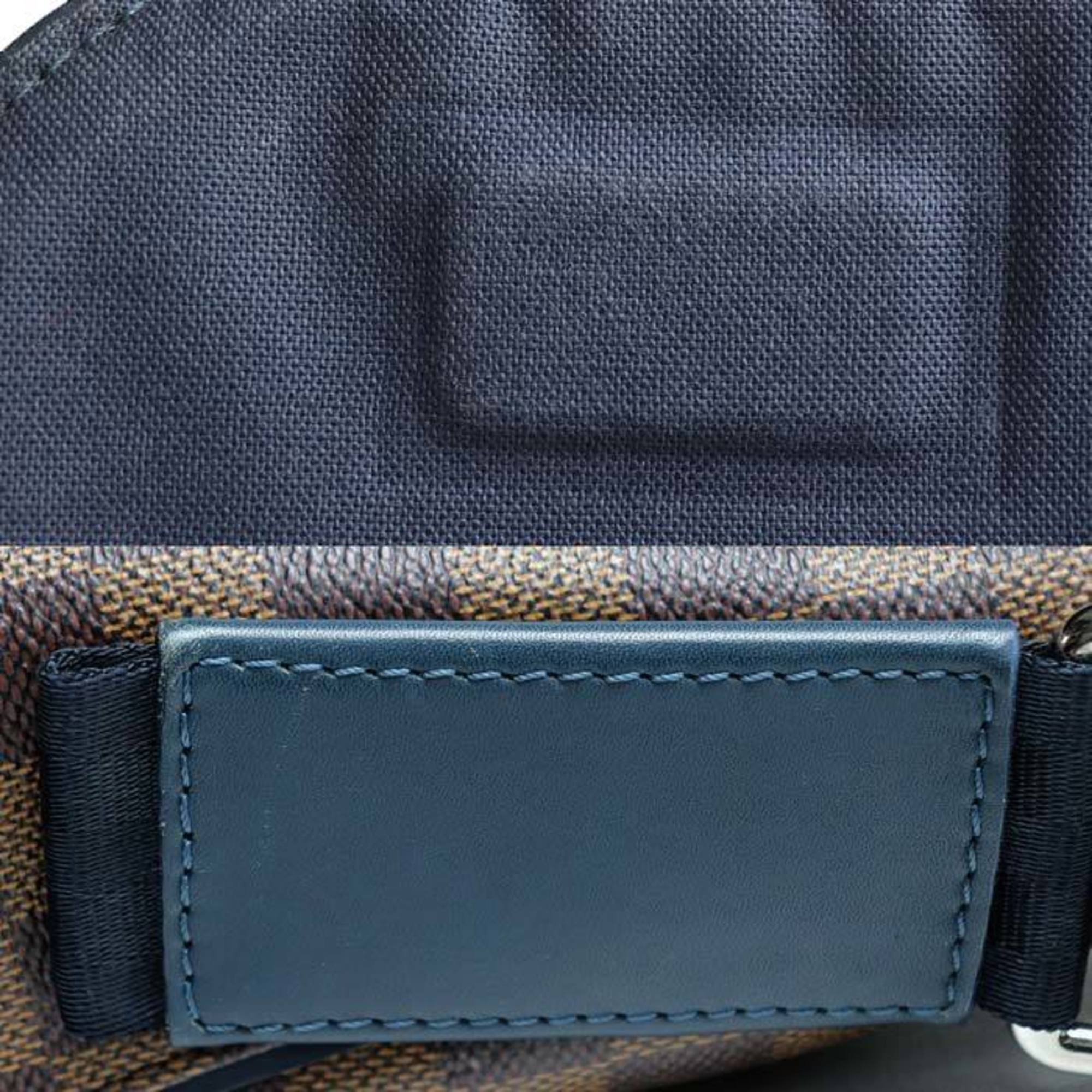 Louis Vuitton Brown Damier Canvas Leather Shoulder Bag (Pre-Owned)