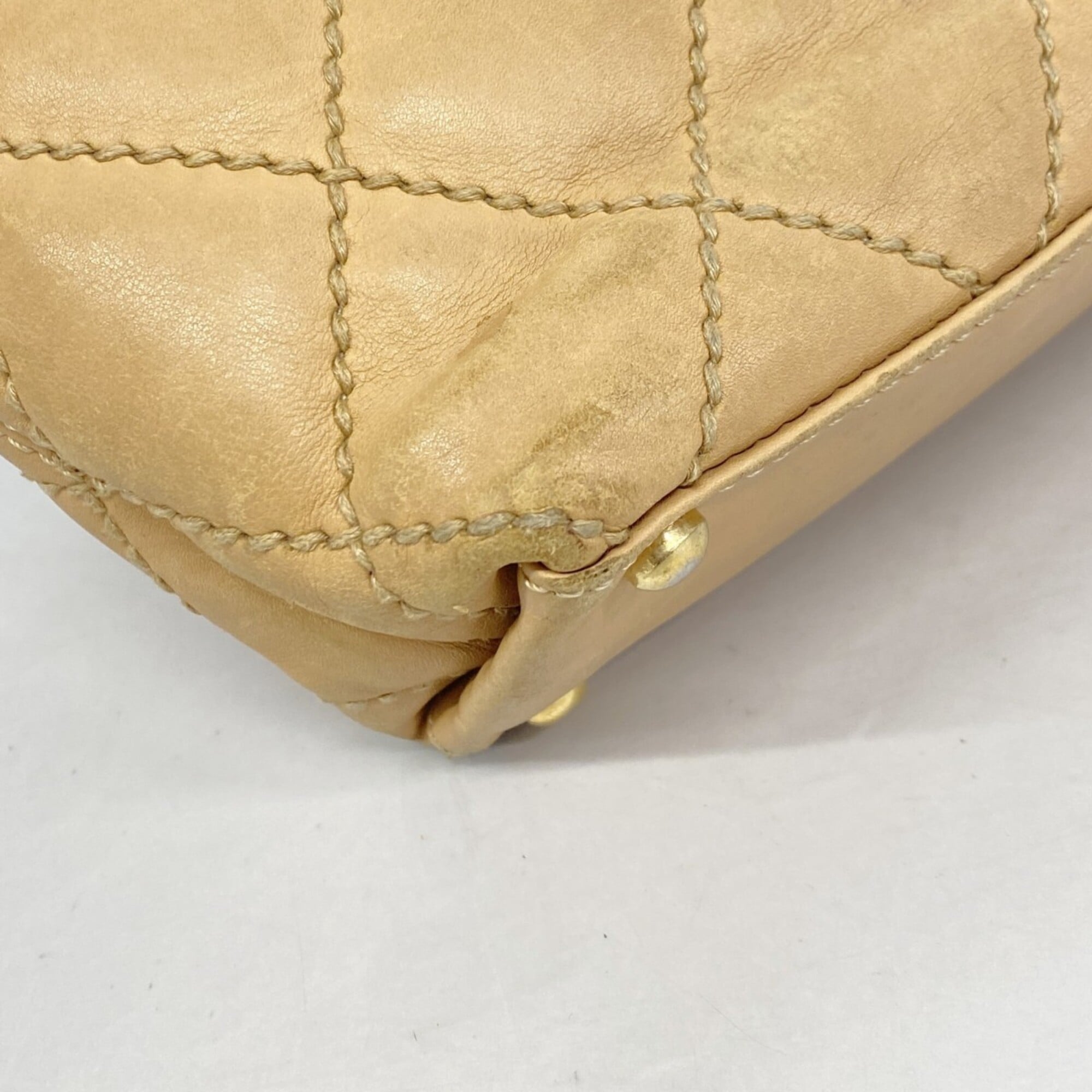 Chanel Beige Leather Tote Bag (Pre-Owned)