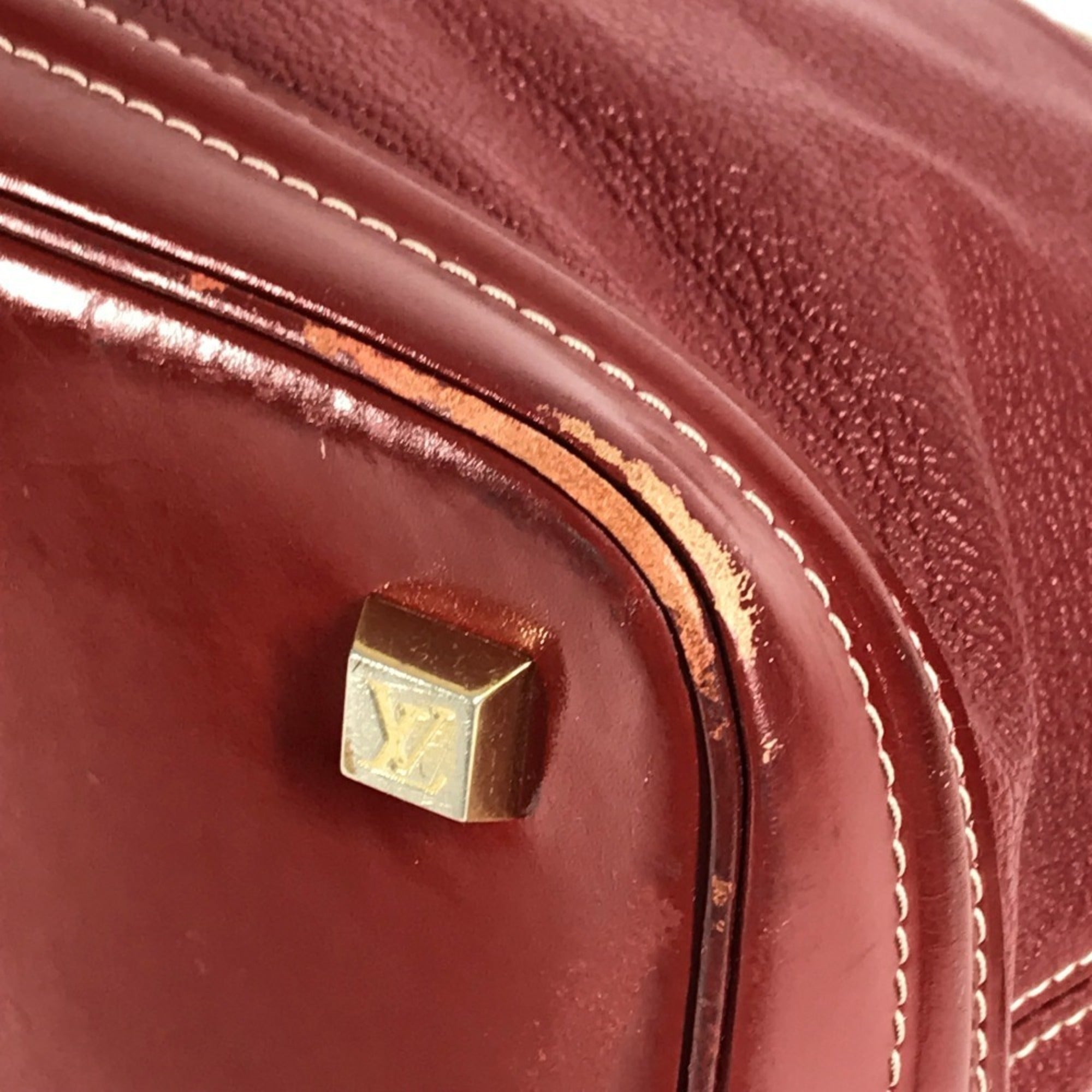 Louis Vuitton Red Color Tanami Suhali Leather Handbag Tote Bag (Pre-Owned)