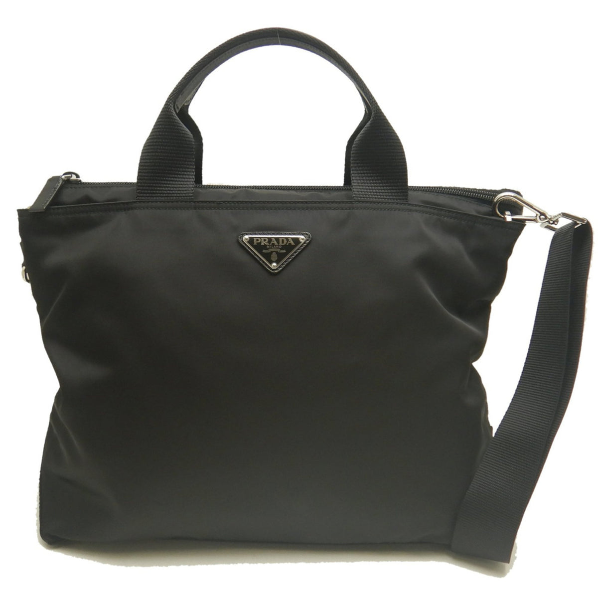 Prada Nero Nylon Tote Bag (Pre-Owned)