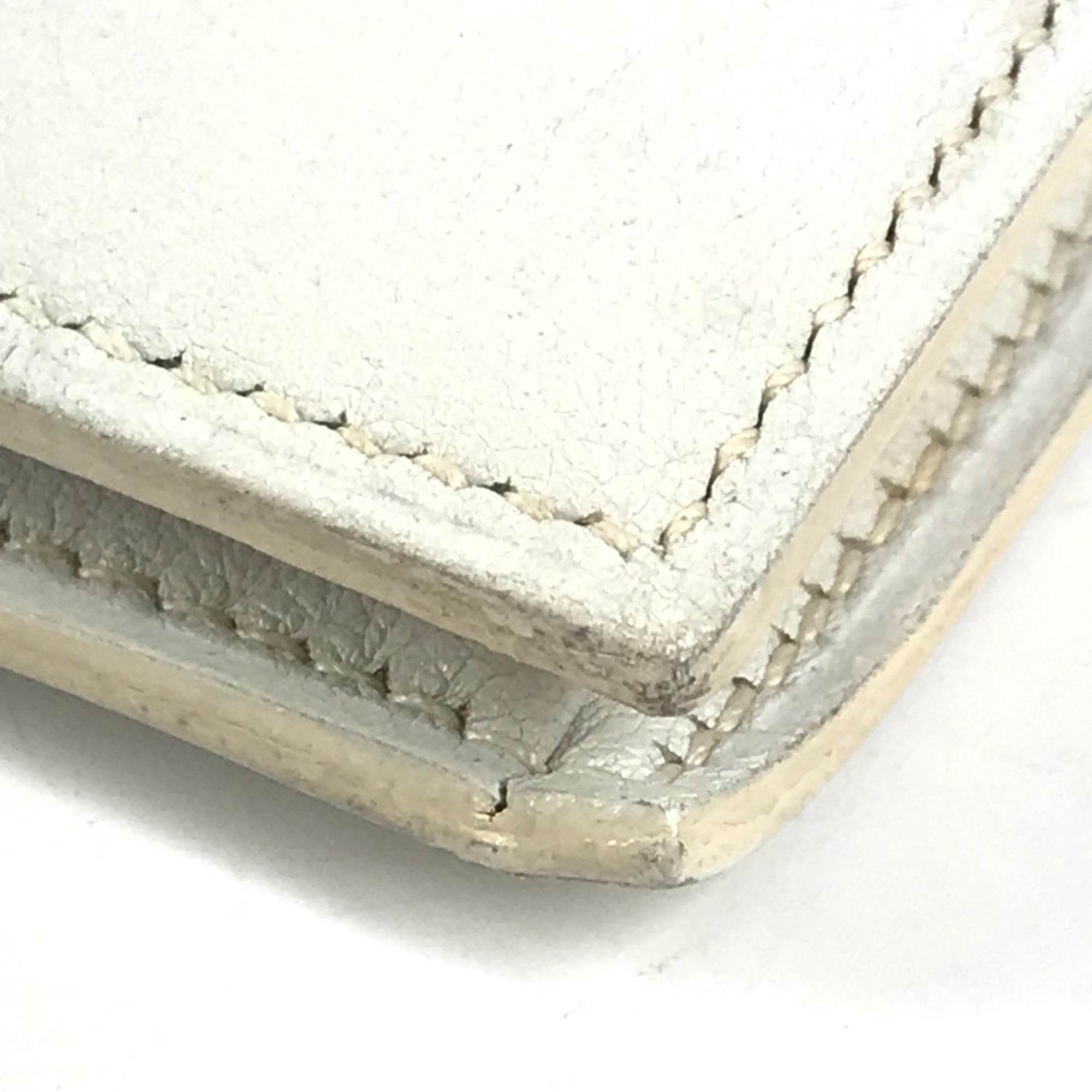 Hermes Navy White Leather Clutch Bag Pouch (Pre-Owned)