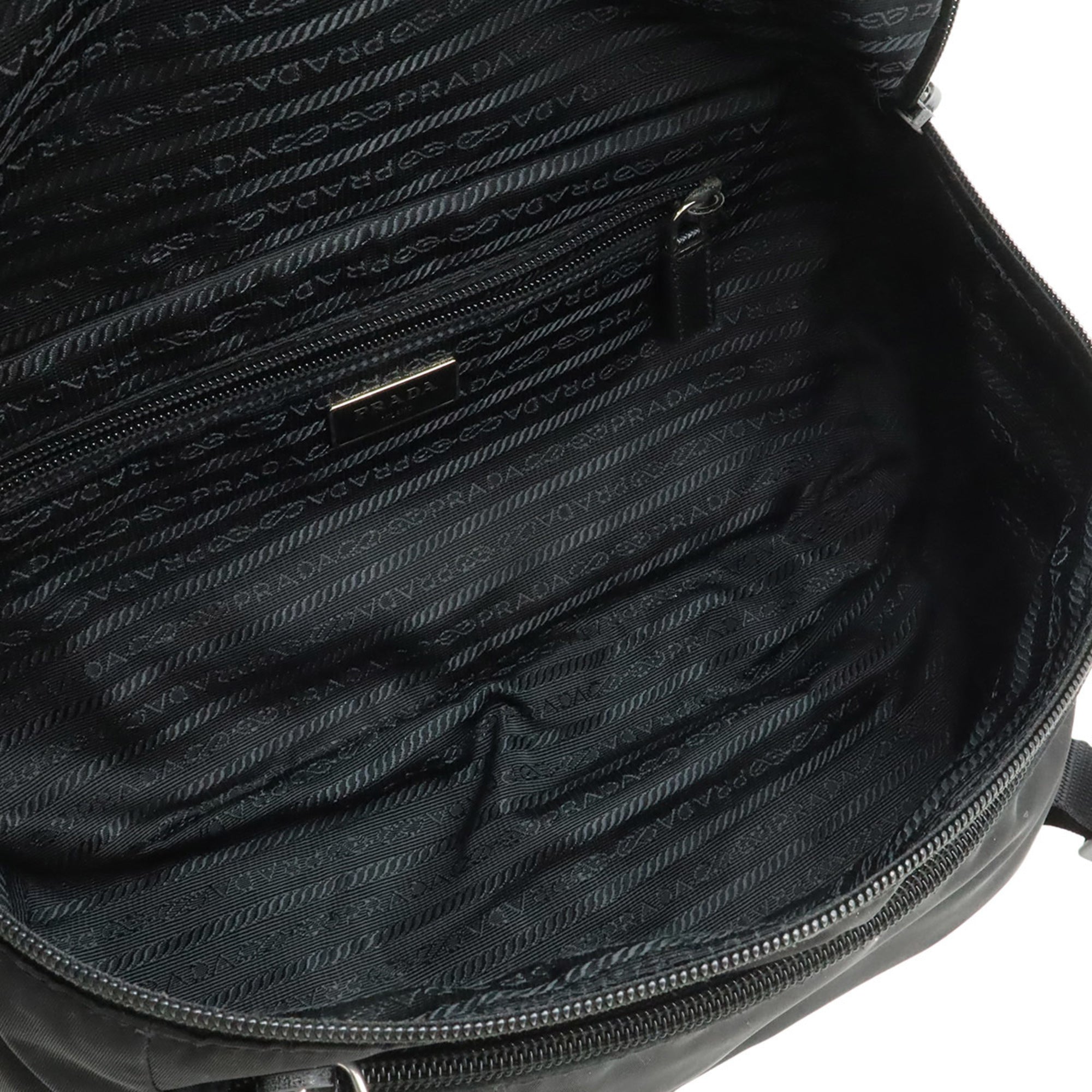 Prada Black Nylon Leather Sling Bag (Pre-Owned)