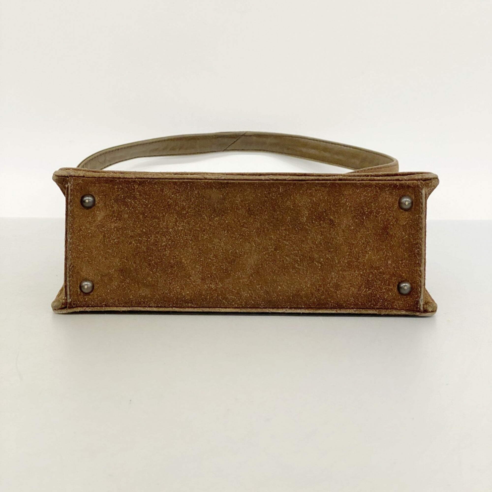 Chanel Dark Brown Suede Shoulder Bag (Pre-Owned)