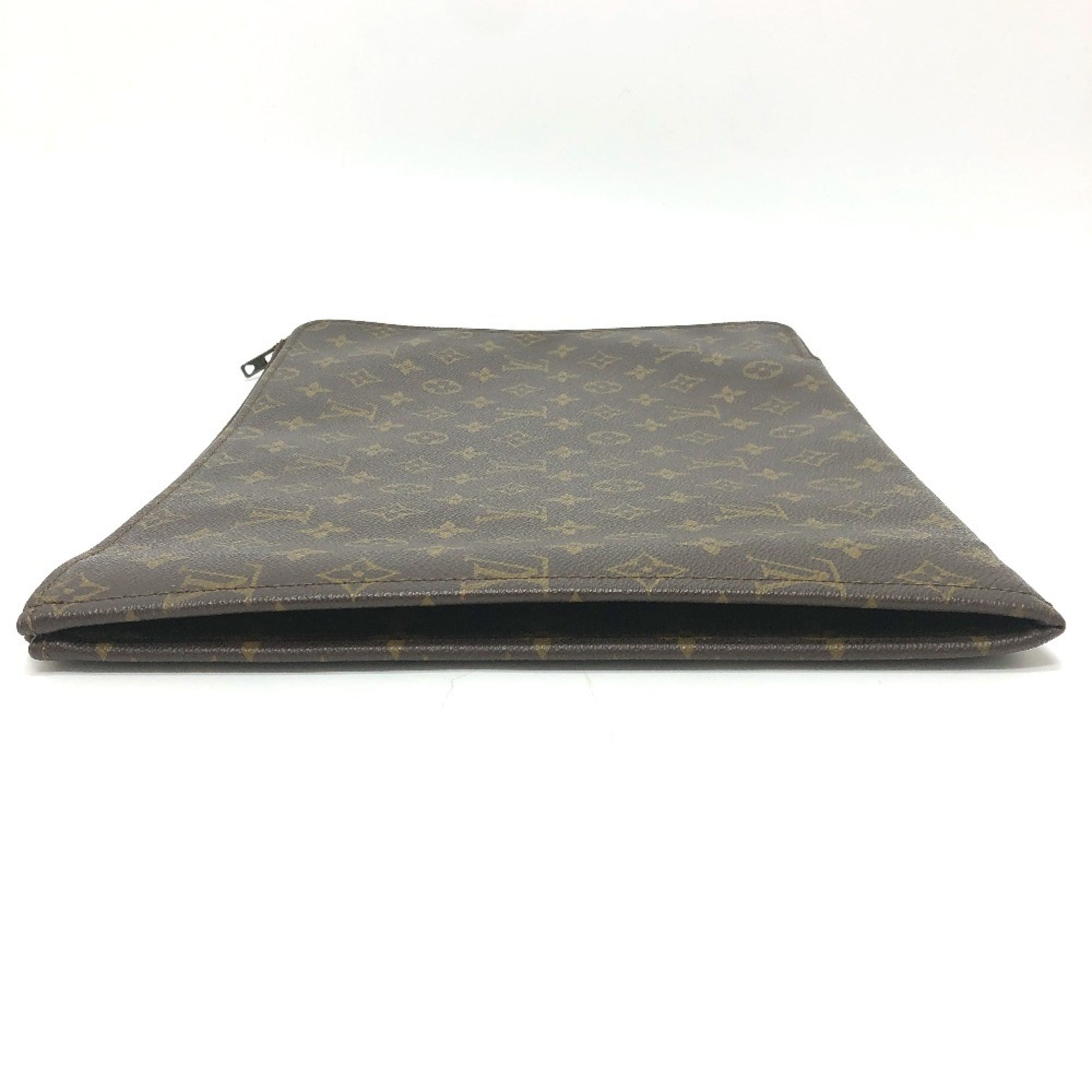 Louis Vuitton Brown Monogram Canvas Clutch Bag (Pre-Owned)