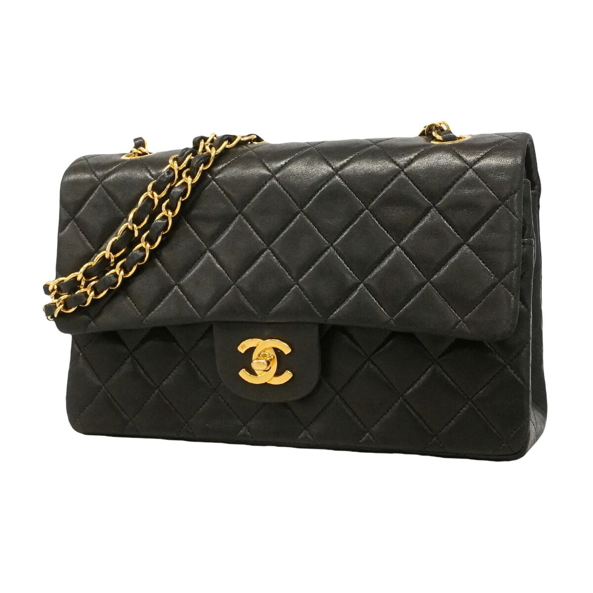 Chanel Black Leather Shoulder Bag (Pre-Owned)