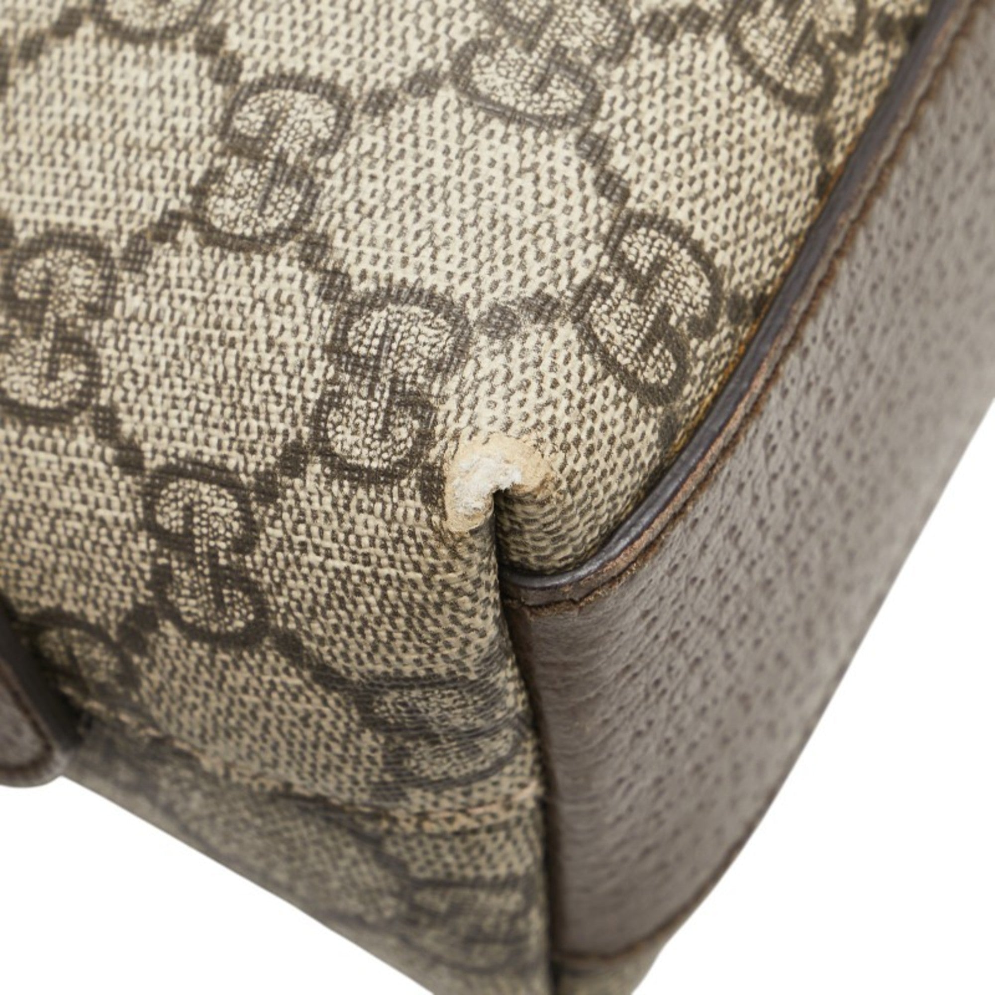 Gucci Ophidia Beige Brown Pvc Leather Shoulder Bag (Pre-Owned)