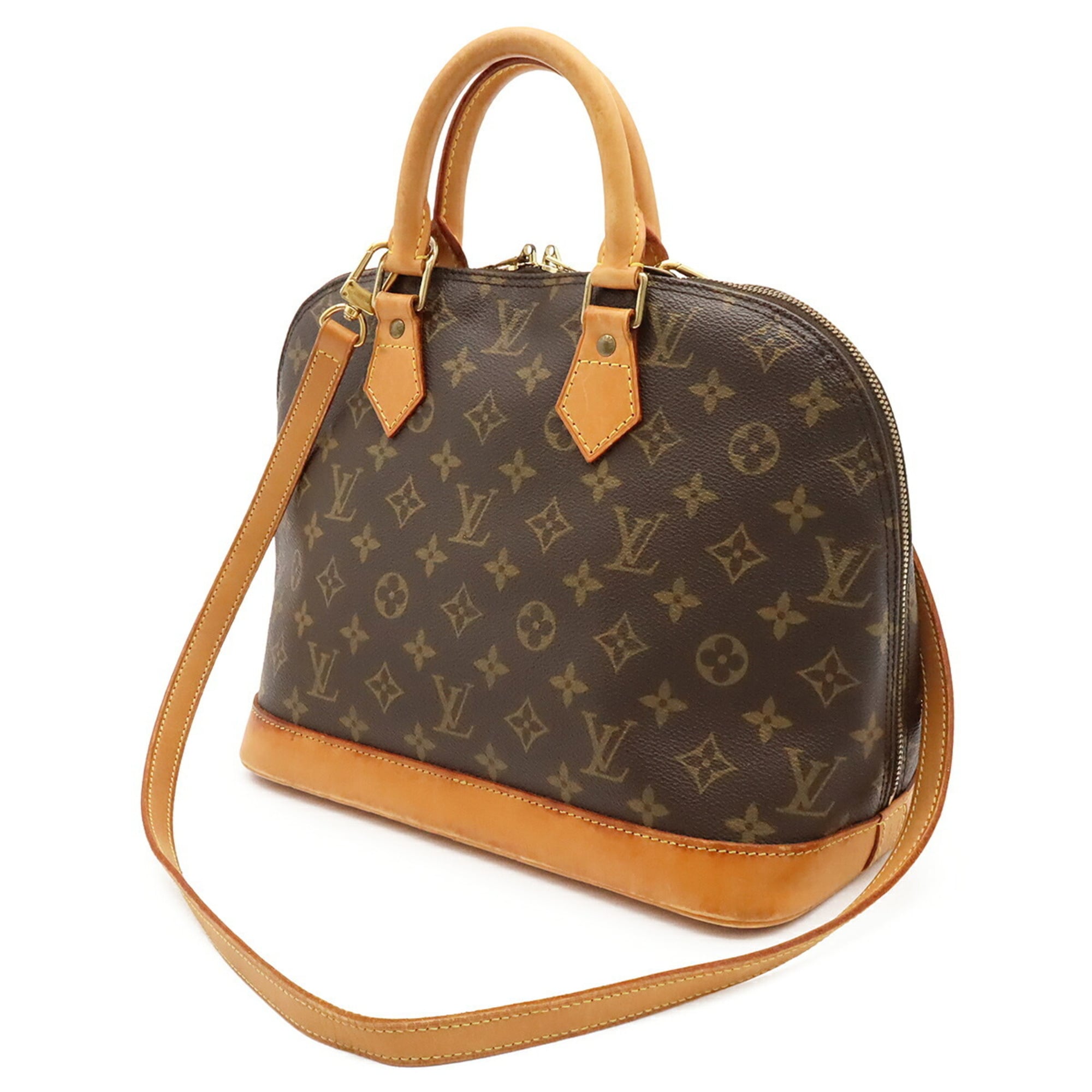 Louis Vuitton Brown Monogram Canvas Handbag (Pre-Owned)