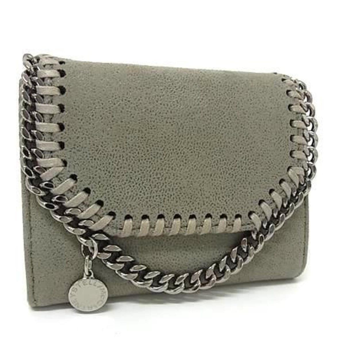 Stella Mccartney Gray Leather Coin Purse/Coin Case (Pre-Owned)