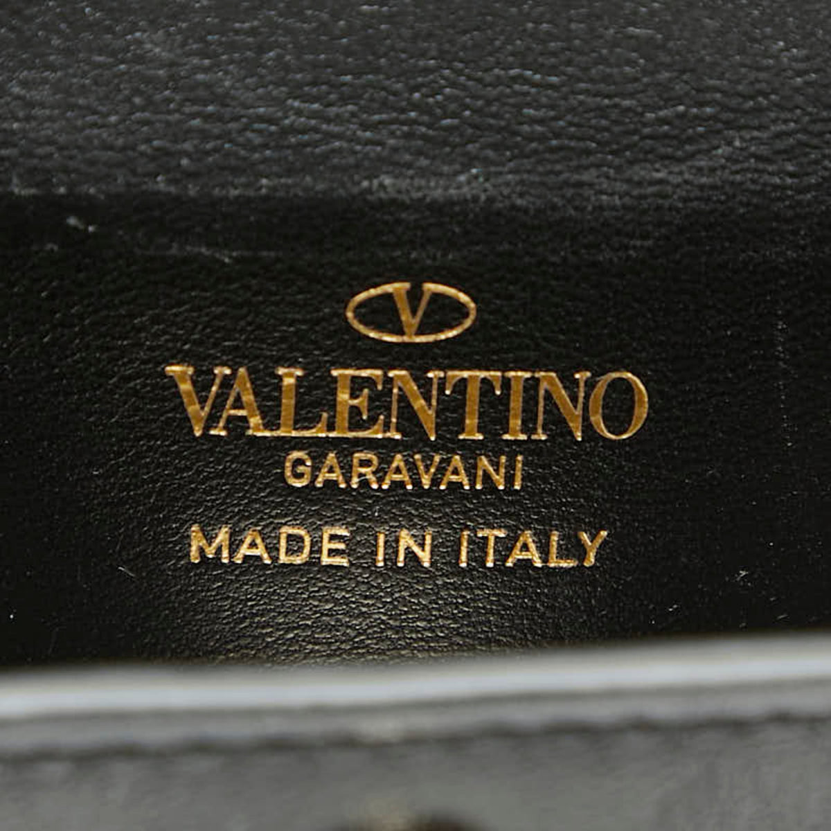 Valentino Black Leather Handbag Pouch (Pre-Owned)