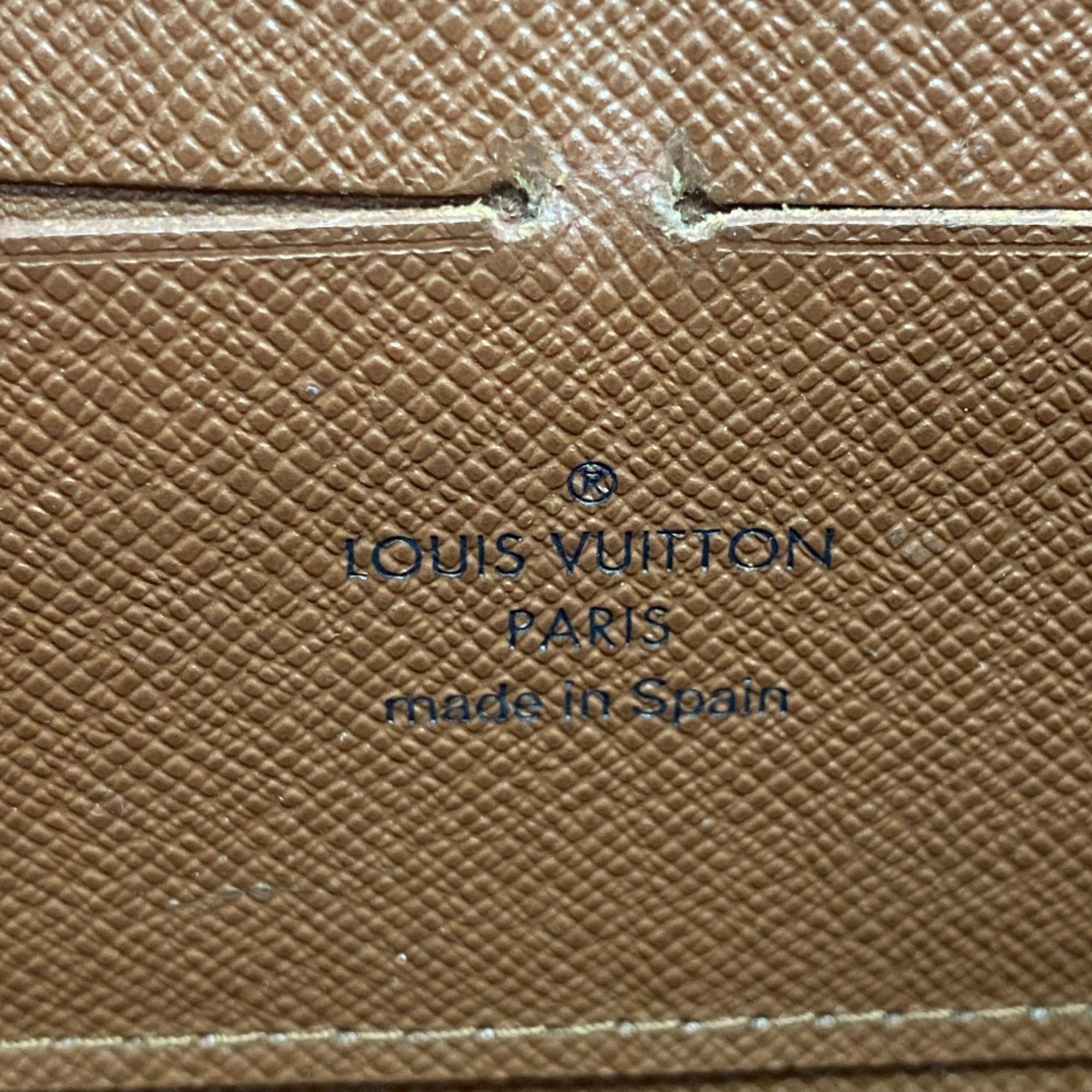 Louis Vuitton Brown Leather Long Wallet (Bi-Fold) (Pre-Owned)