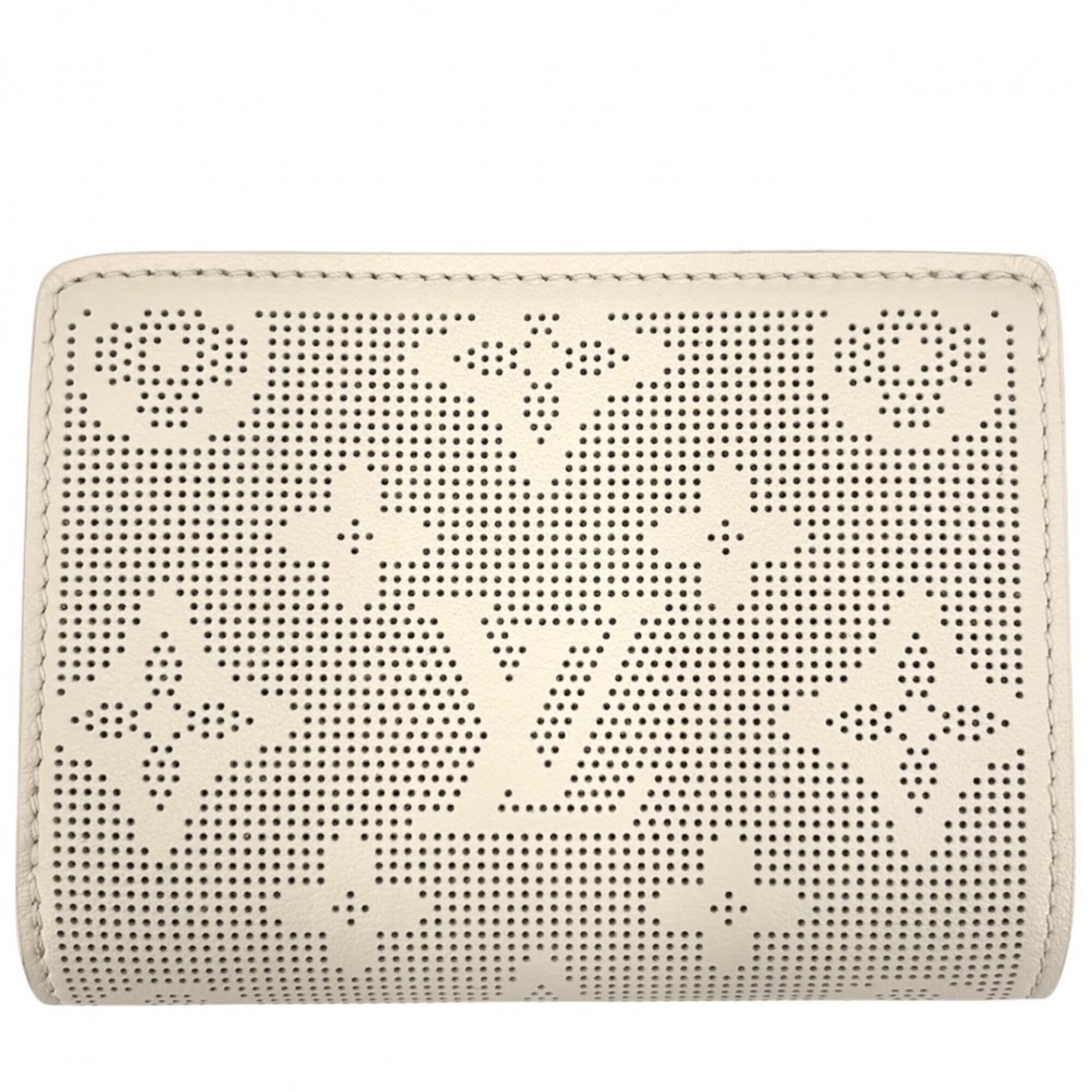 Louis Vuitton Beige Monogram Mahina Leather Wallet (Tri-Fold) (Pre-Owned)