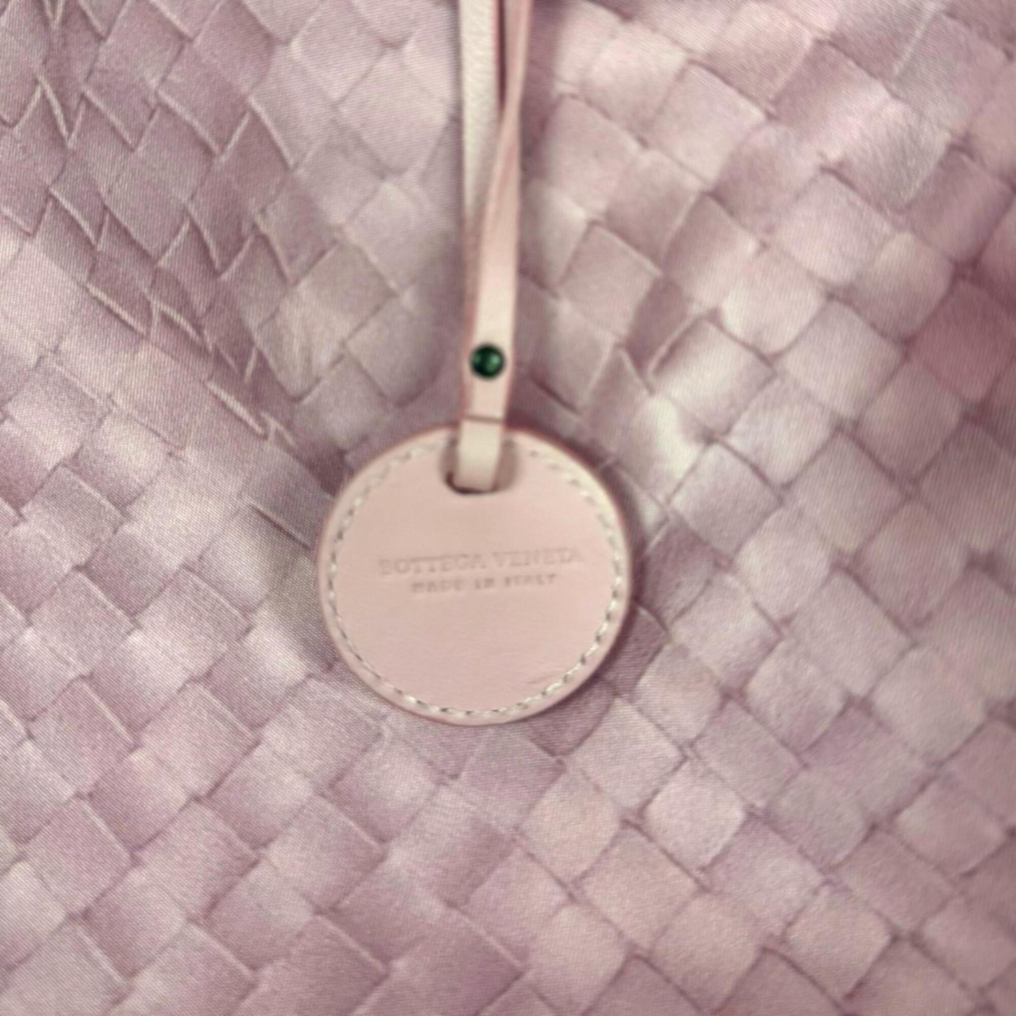Bottega Veneta Intrecciolusion Pink Nylon Tote Bag (Pre-Owned)