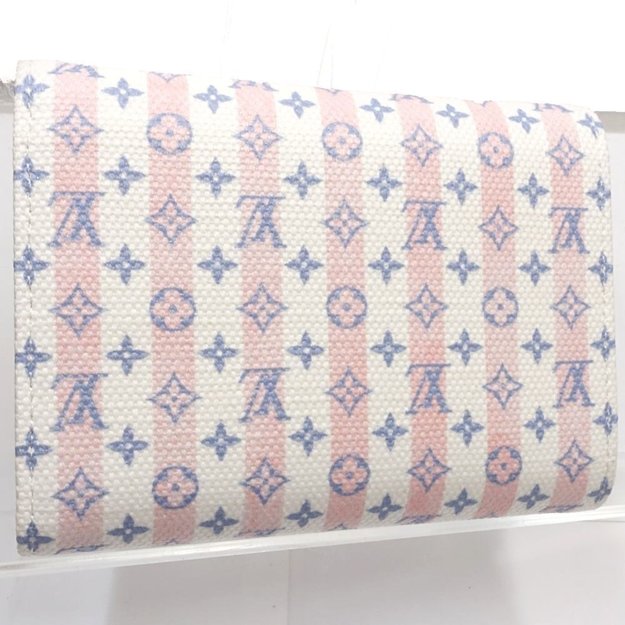 Louis Vuitton Blue White Canvas Wallet (Tri-Fold) (Pre-Owned)