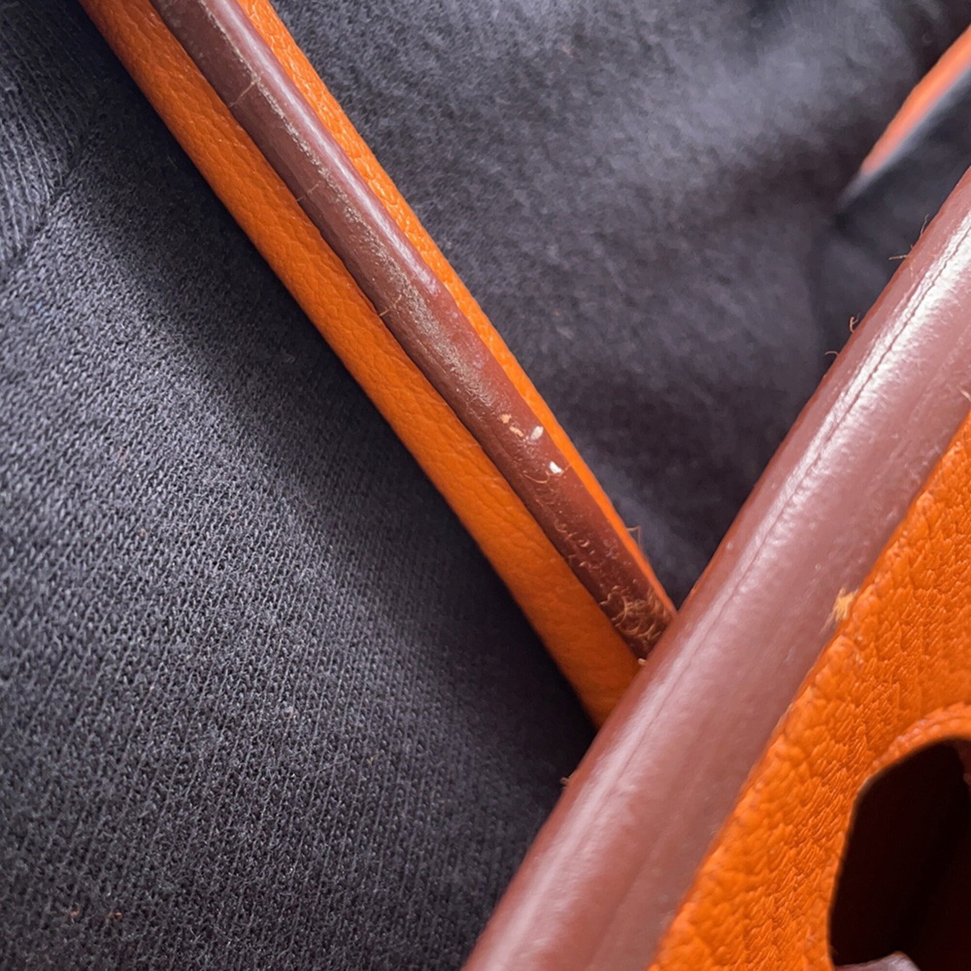 Hermes Birkin Orange Chevre Myzore Leather Handbag (Pre-Owned)