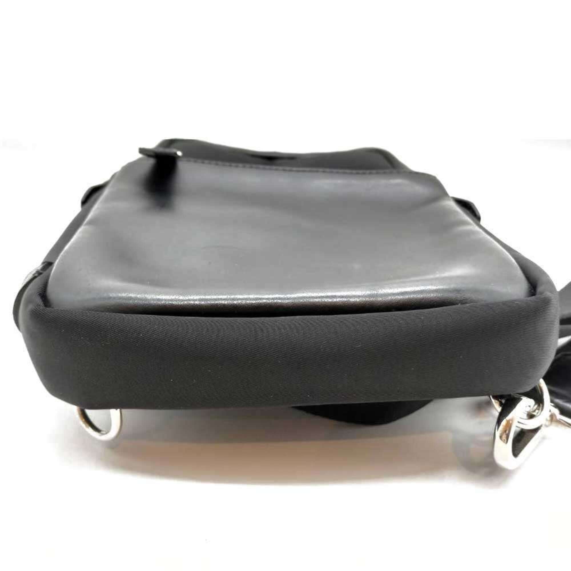 Fendi Black Nylon Leather Sling Bag (Pre-Owned)