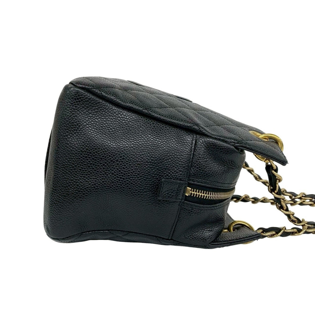 Chanel Black Grained Calfskin Shoulder Bag Tote Bag (Pre-Owned)